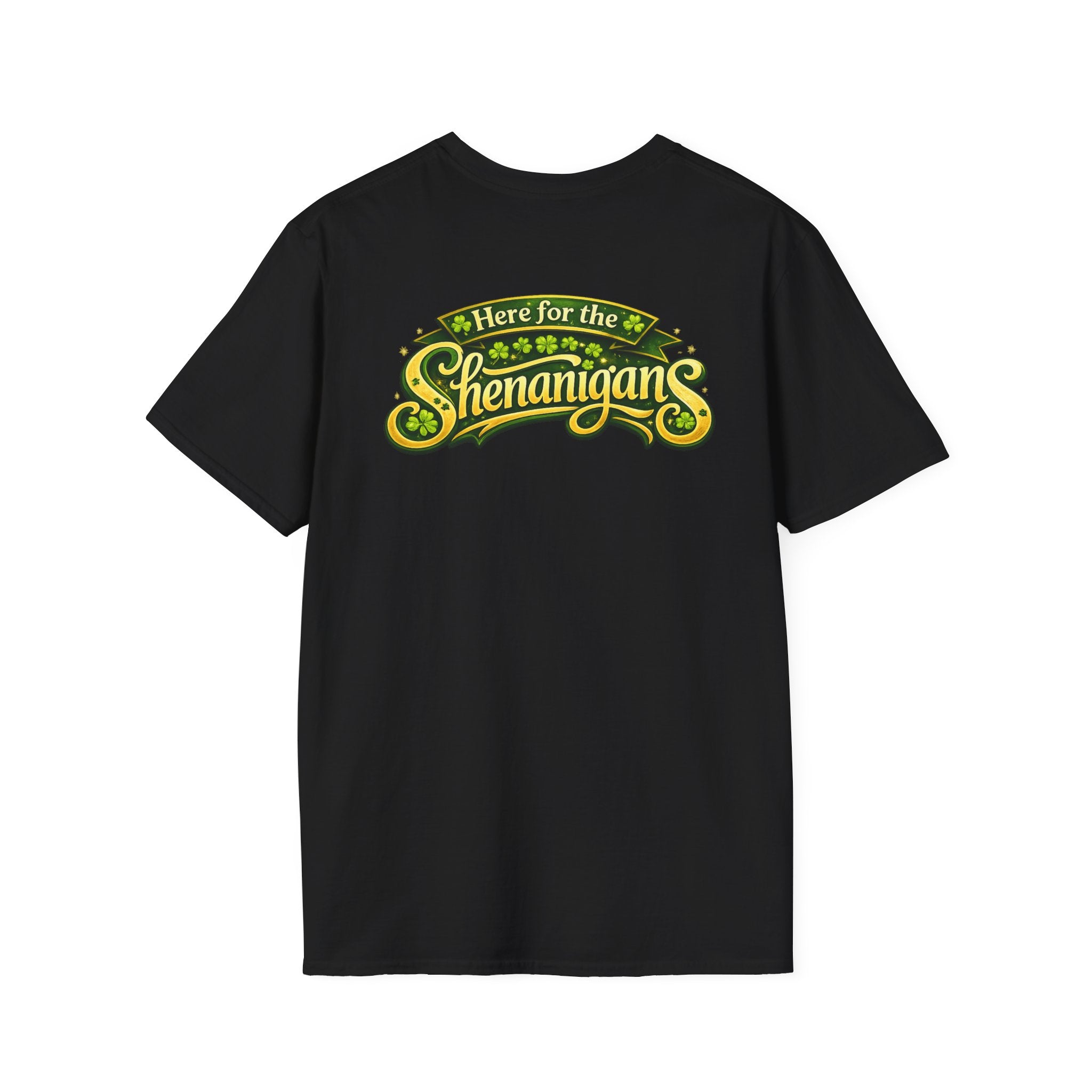 Shamrock 'Here for the Shenanigans' St. Patrick's Day T-Shirt