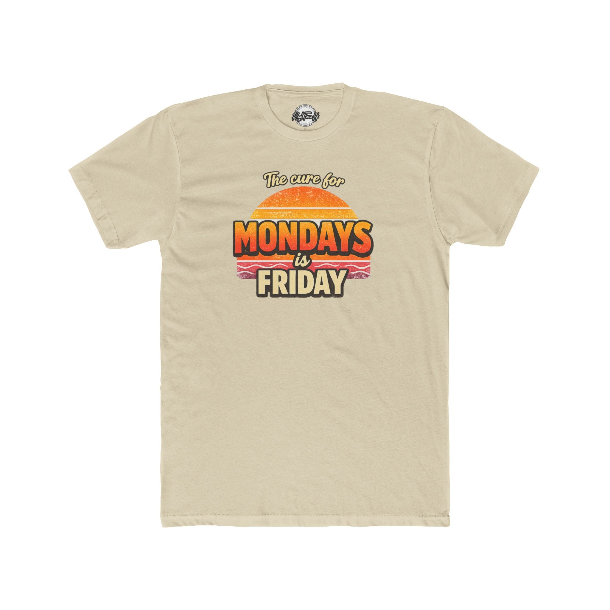 The Cure for Mondays Is Friday – Vintage Retro Sunset T-Shirt