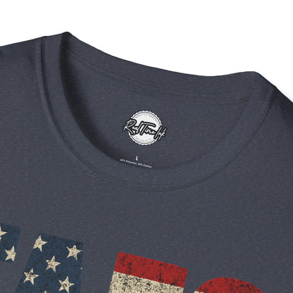Patriotic FAFO Unisex Softstyle T-Shirt | USA Graphic Tee | Casual Wear, Gift for Holidays, Independence Day