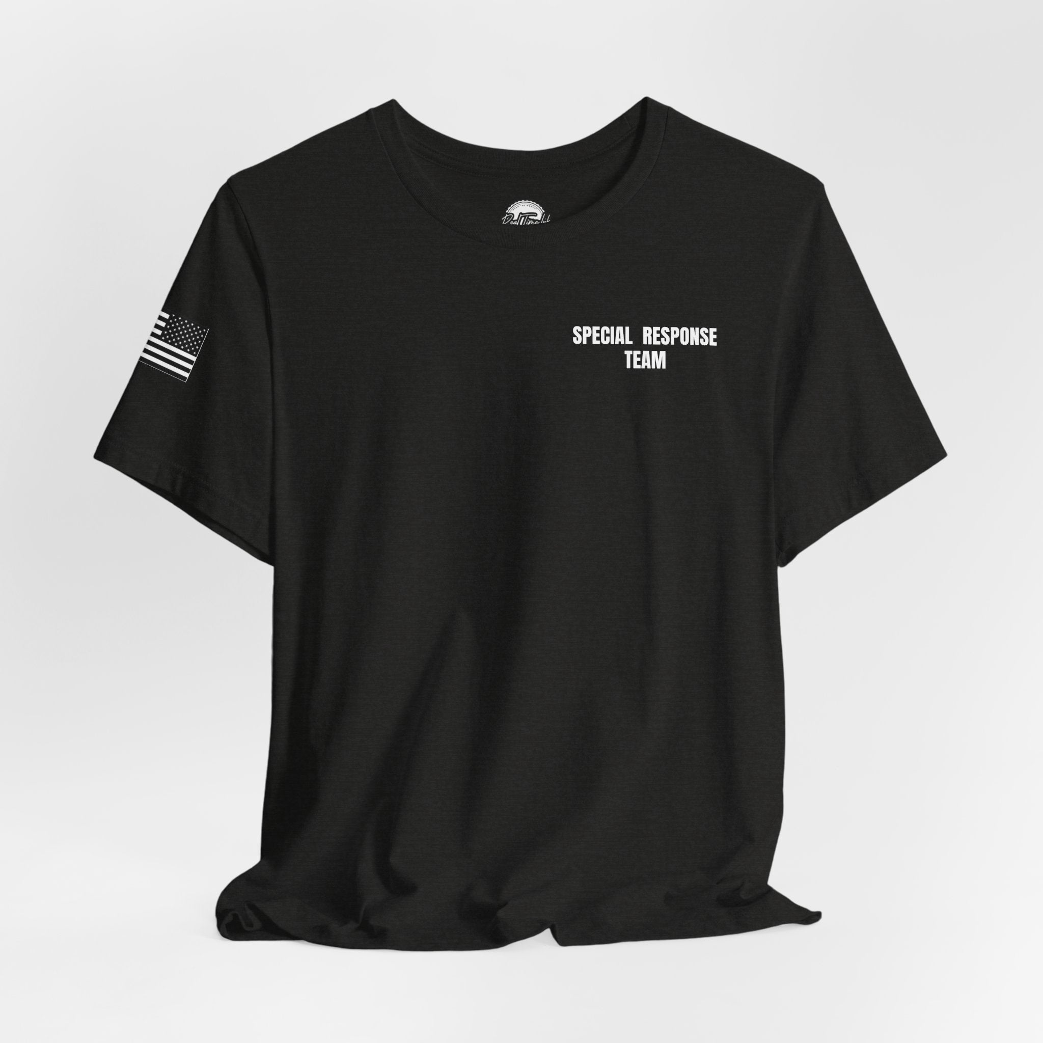 Police SRT Level 1 Tactical Tee — Back Shield Emblem Short Sleeve Shirt