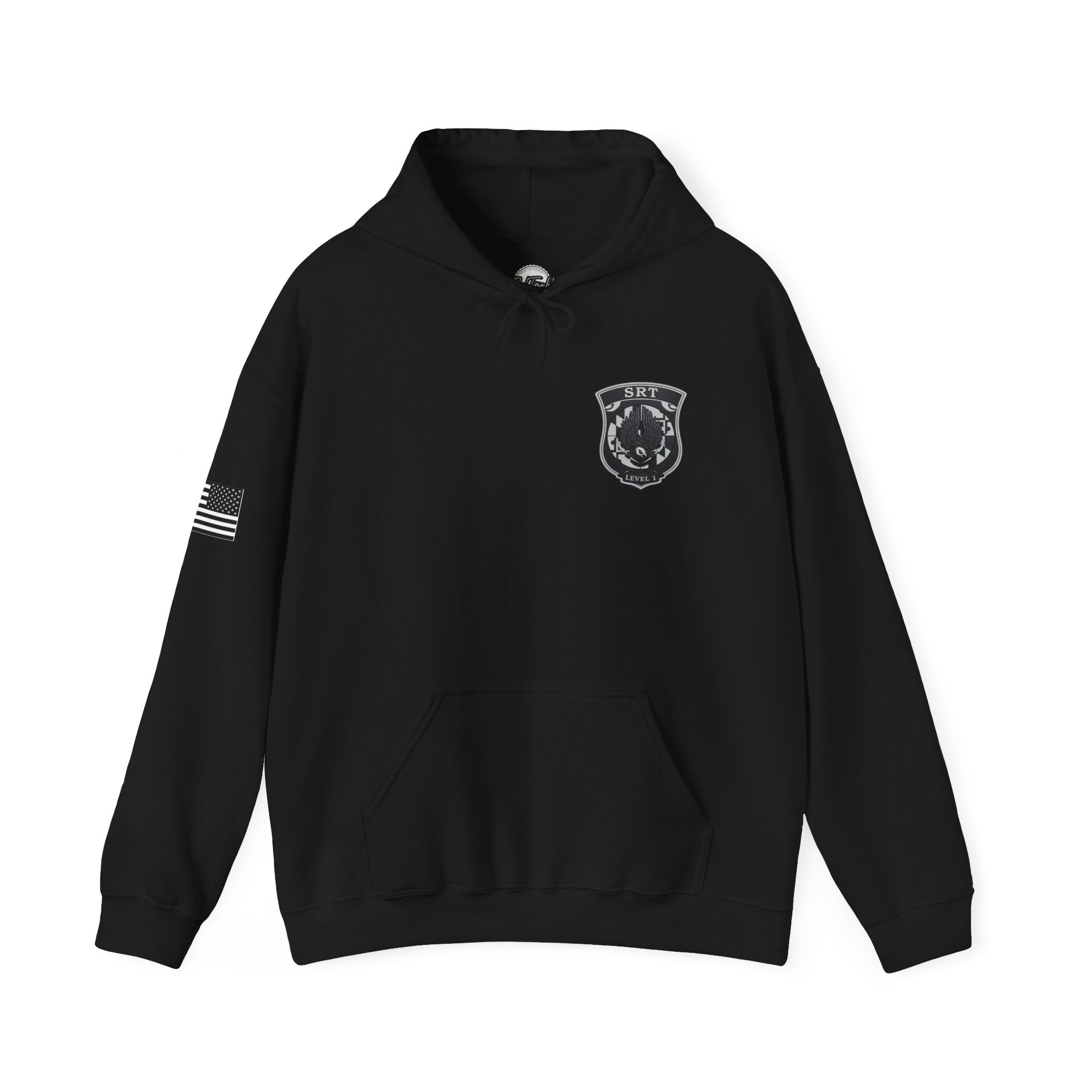 SRT Hoodie 2 — Tactical Badge & Flag Hooded Sweatshirt