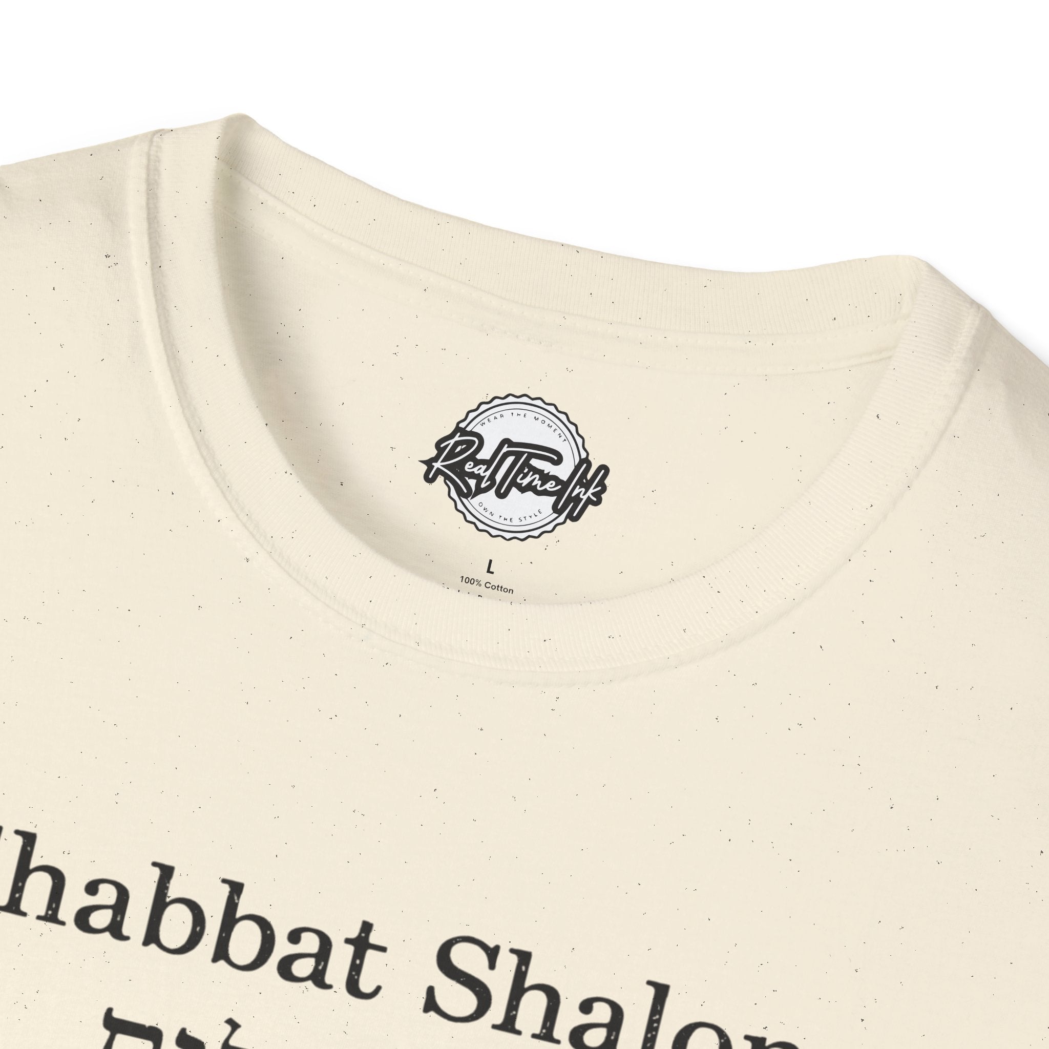 Shabbat Shalom T-Shirt — Hebrew & English Minimalist Tee