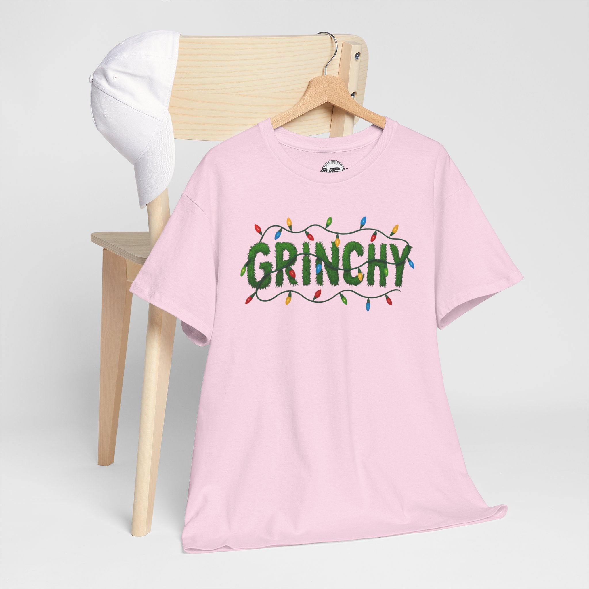 Grinchy Christmas Tee — Festive Lights Holiday Shirt