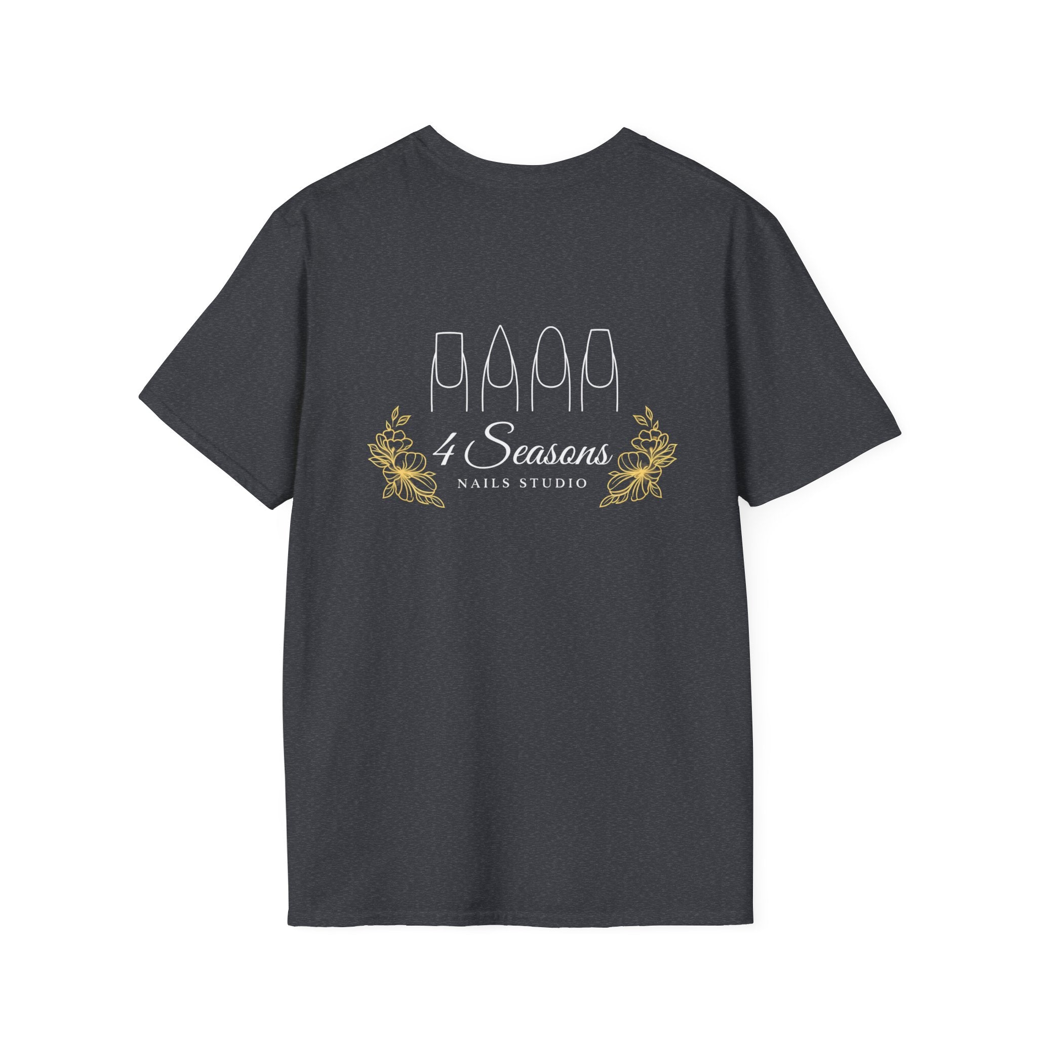 4 Seasons Nails Studio T-Shirt — Nail Tech Logo Tee (Front & Back)
