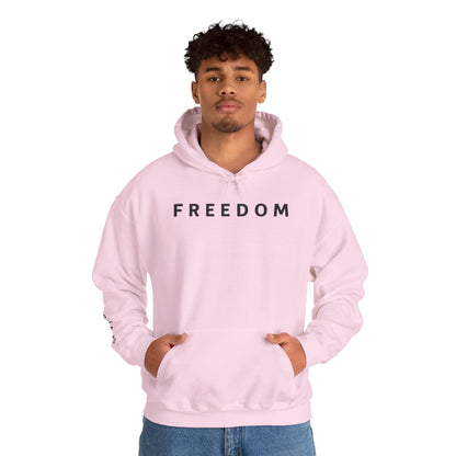 Freedom Hooded Sweatshirt, Cozy Sweatshirt, Religious Apparel, Inspirational Gift, Casual Outfit, Unisex Hoodie