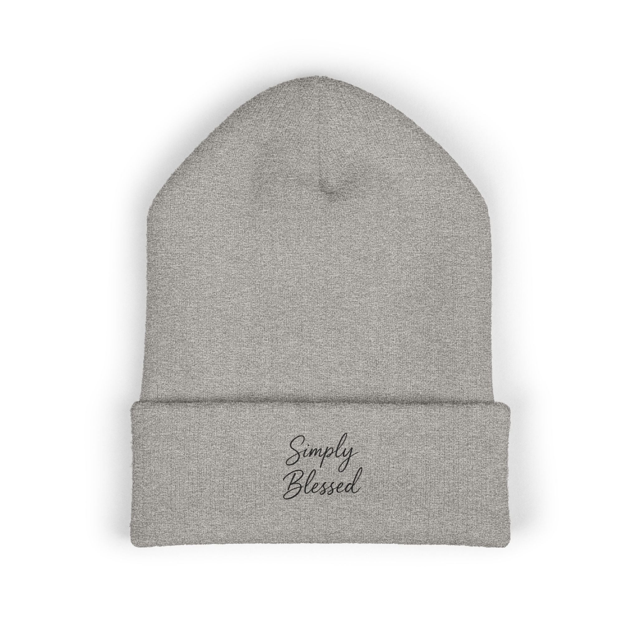 Simply Blessed Embroidered Classic Cuffed Beanie