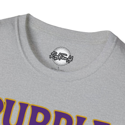 Purple Blood Graphic T-Shirt | Unisex Softstyle Tee for Fans, Casual Wear, Gift Ideas, Birthday, Halloween, Sports Events