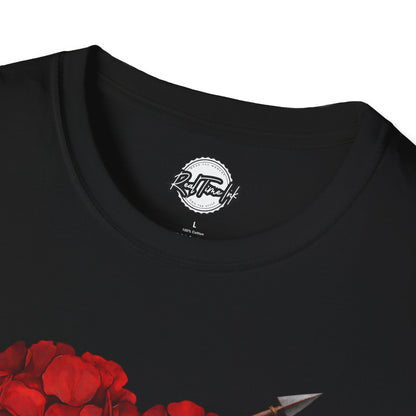 Rose Petal Heart T-Shirt — Arrow-Pierced Romantic Valentine Tee