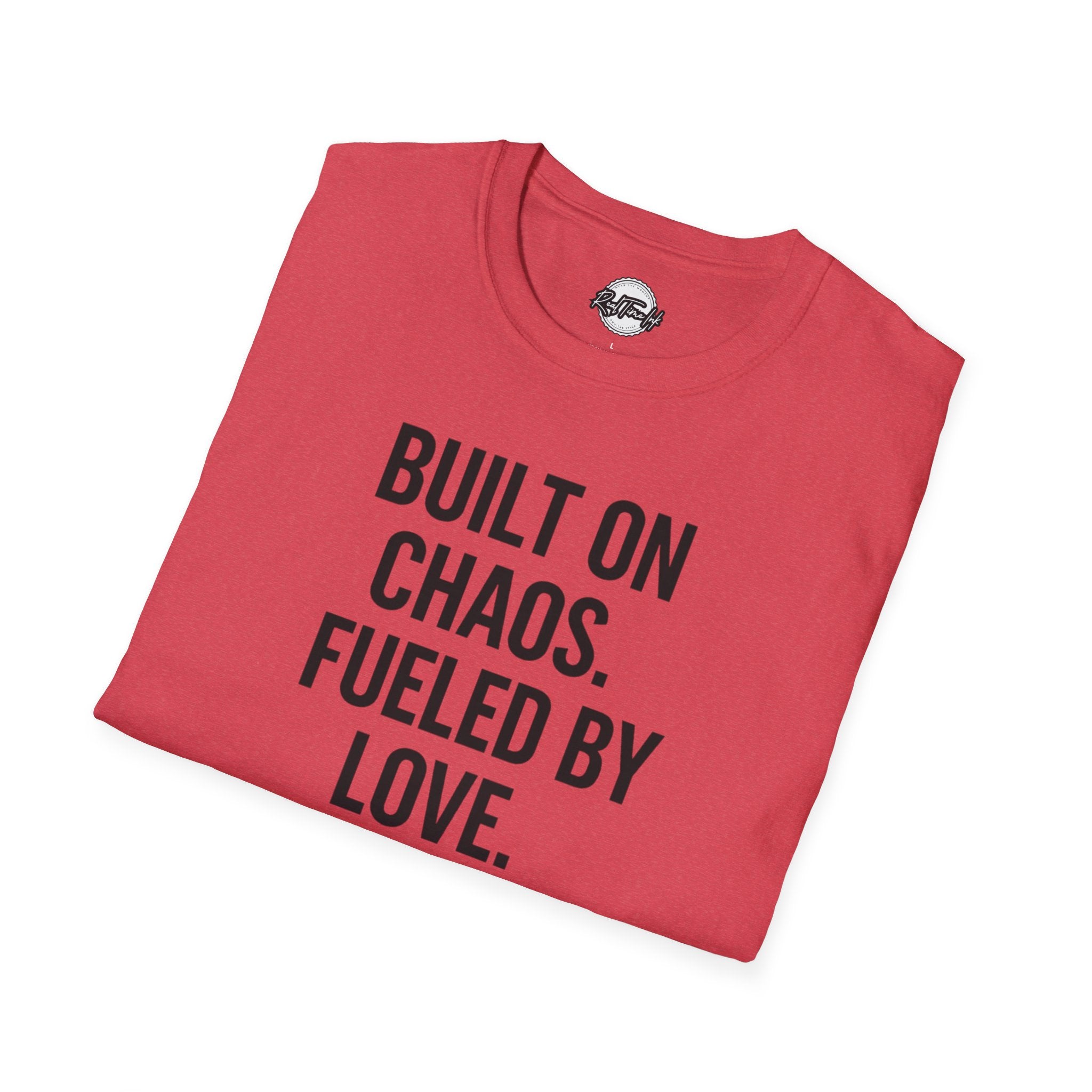 Unisex T-Shirt - Built on Chaos Fueled by Love #HomeschoolLife, Funny T-shirt, Gift for Educators, Casual Wear, Family Events, [...]
