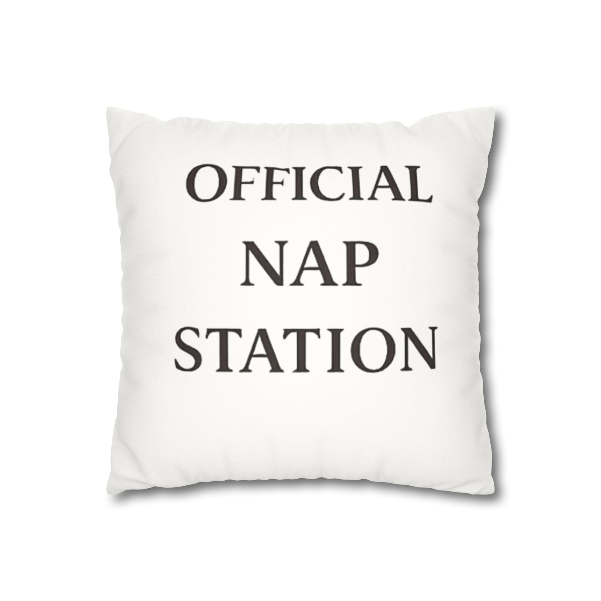 Official Nap Station Faux Suede Pillowcase