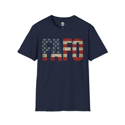 Patriotic FAFO Unisex Softstyle T-Shirt | USA Graphic Tee | Casual Wear, Gift for Holidays, Independence Day