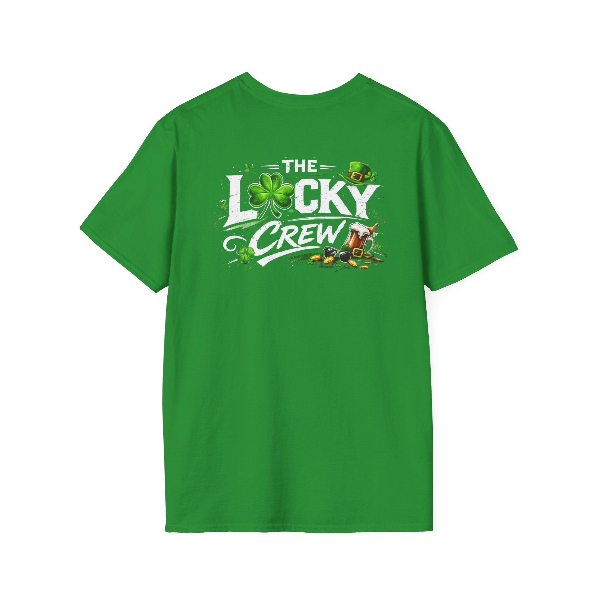 Lucky Crew St. Patrick's Day T-Shirt — Shamrock & Leprechaun Graphic