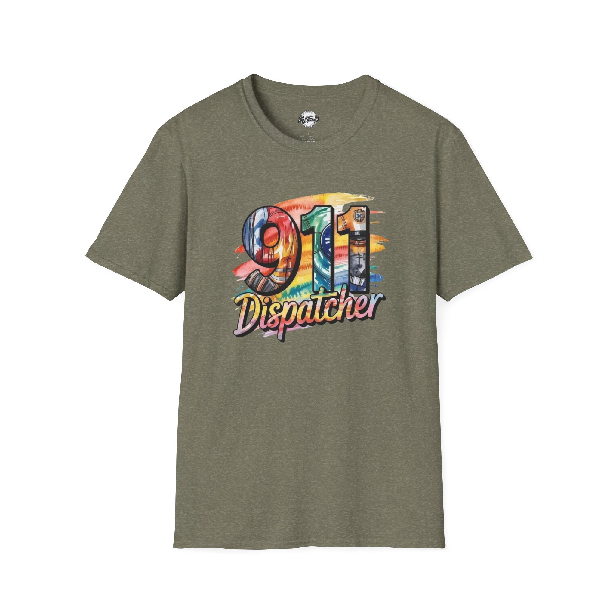 911 Dispatcher T-Shirt – Colorful Emergency Services Tribute Tee