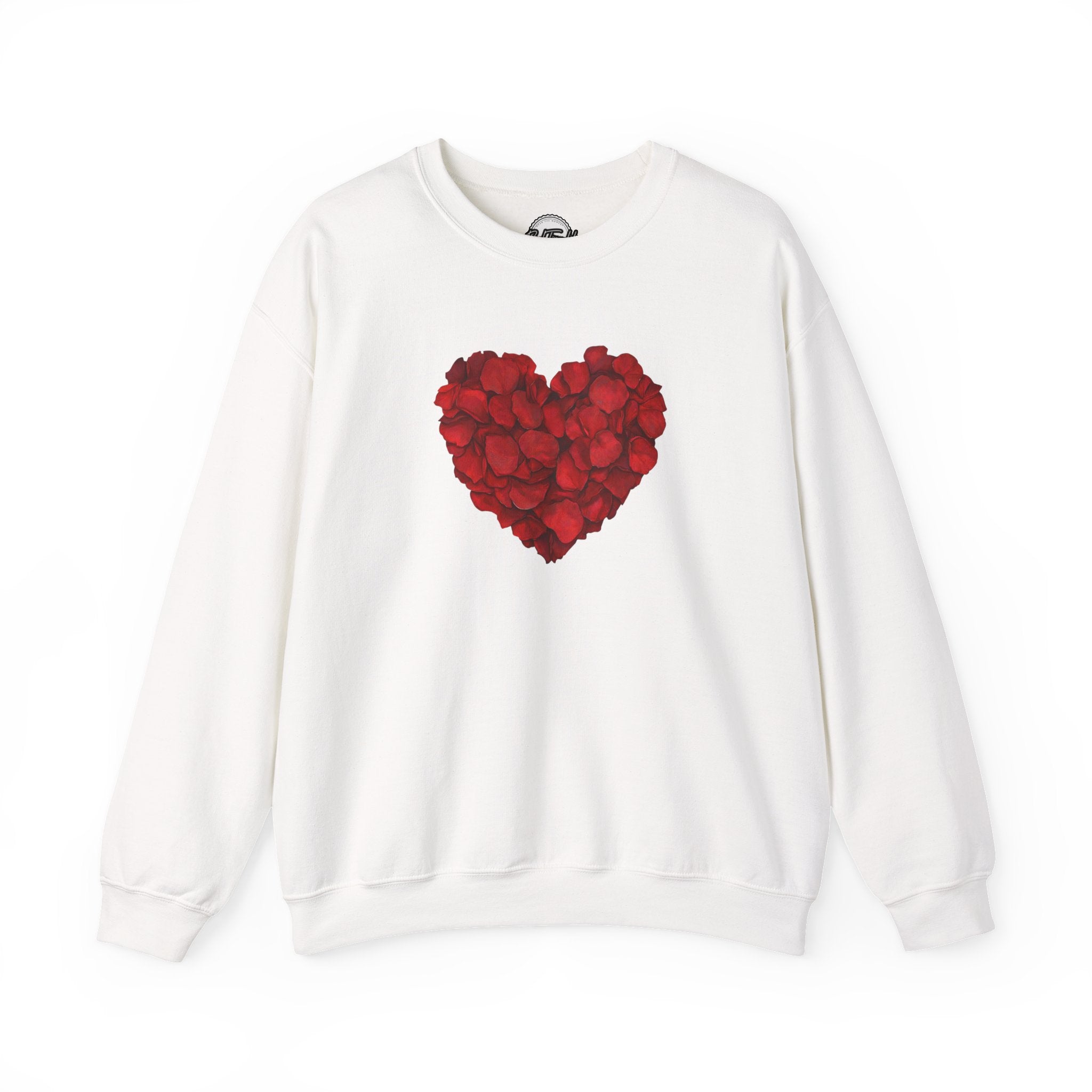Valentine Rose Petal Heart Sweatshirt