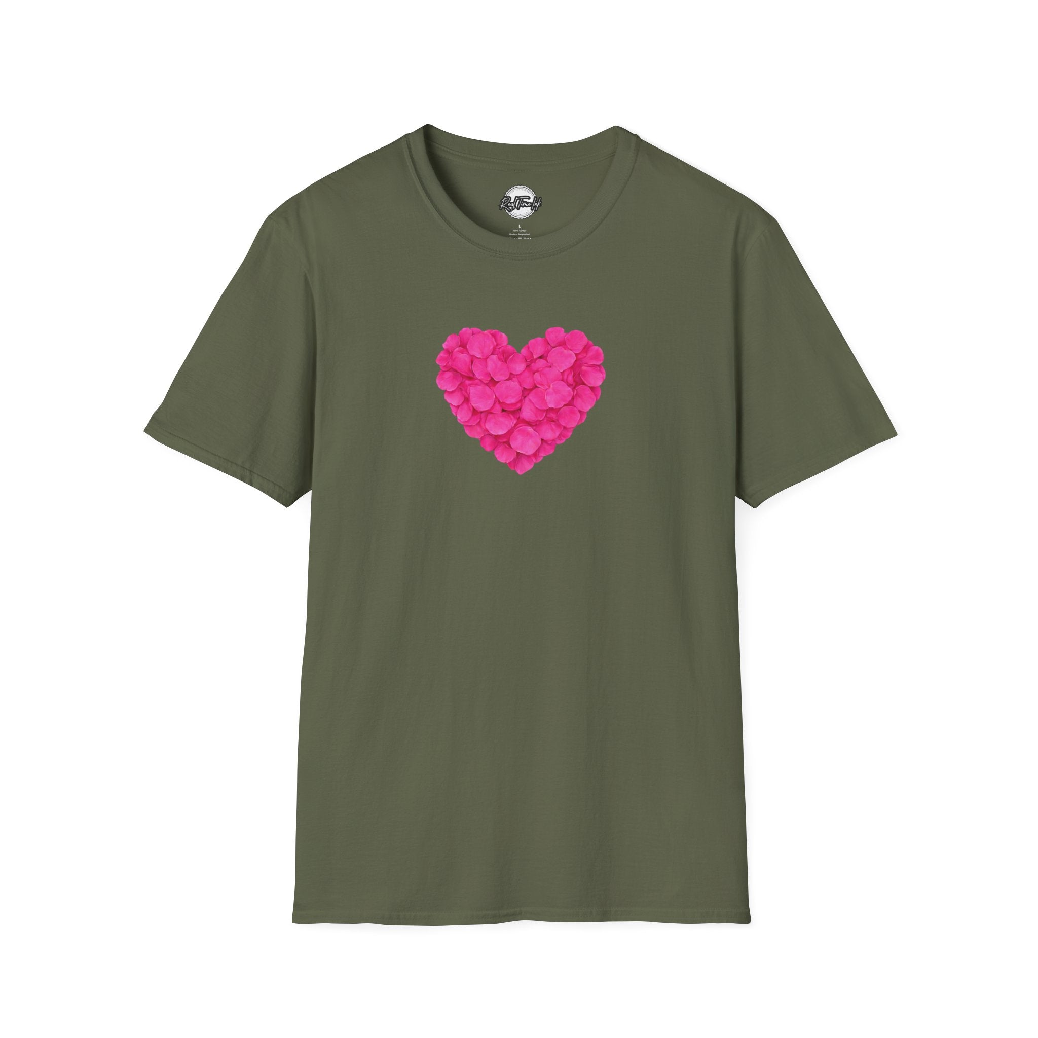 Valentine’s Pink Petal Heart T-Shirt