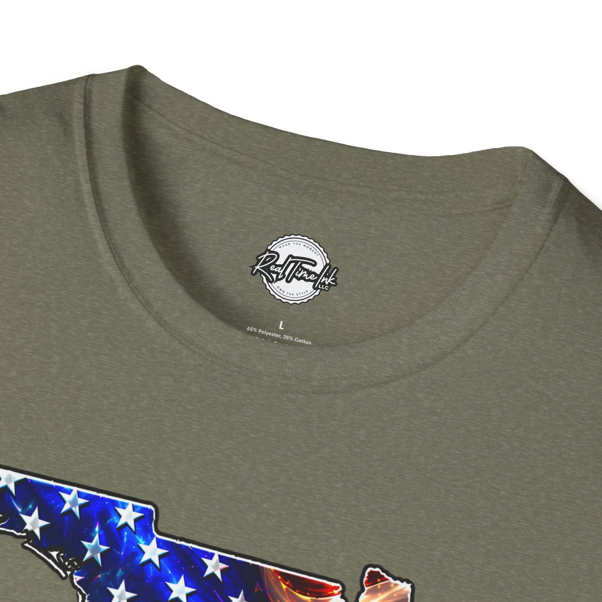 Florida Flag Eagle T-Shirt — American Flag State Outline Tee