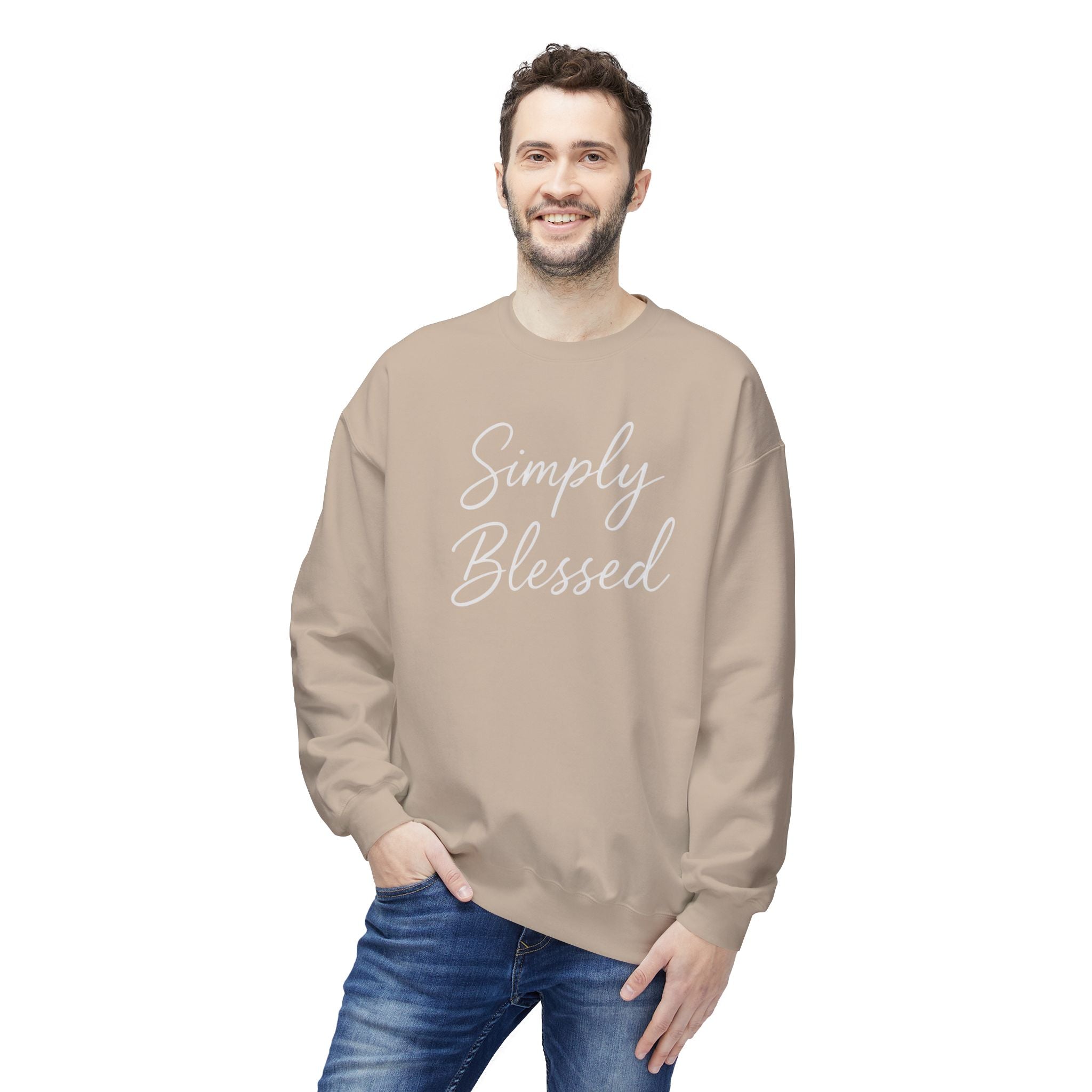 Simply Blessed Unisex Midweight Fleece Crewneck Sweatshirt