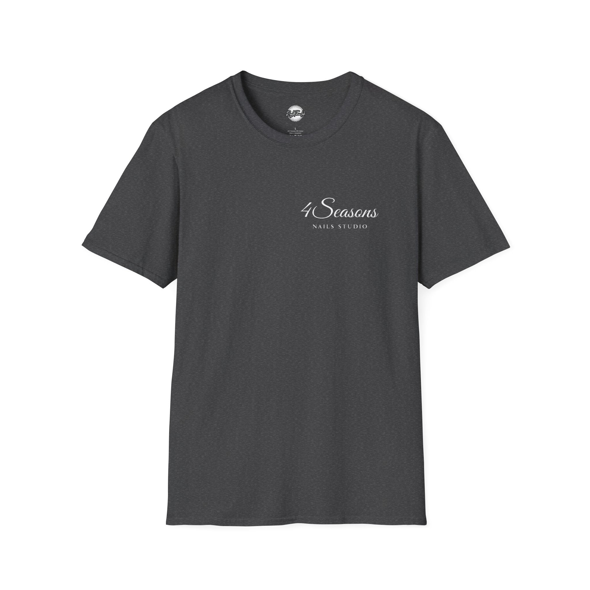 4 Seasons Nails Studio T-Shirt — Nail Tech Logo Tee (Front & Back)
