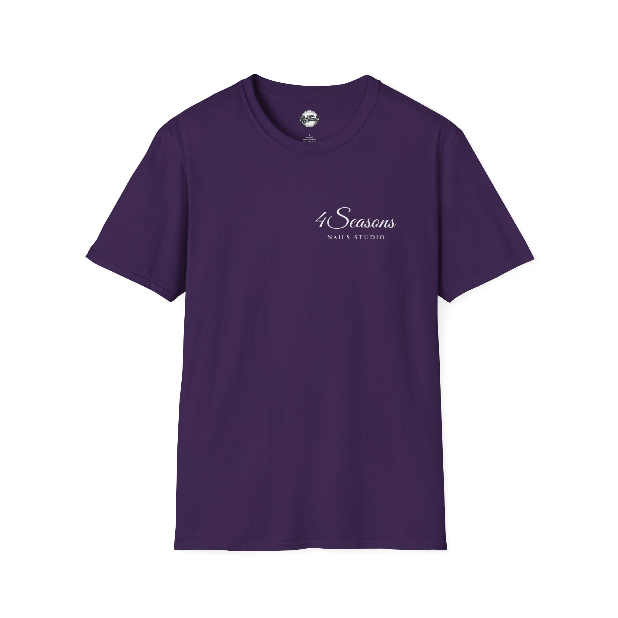 4 Seasons Nails Studio T-Shirt — Nail Tech Logo Tee (Front & Back)