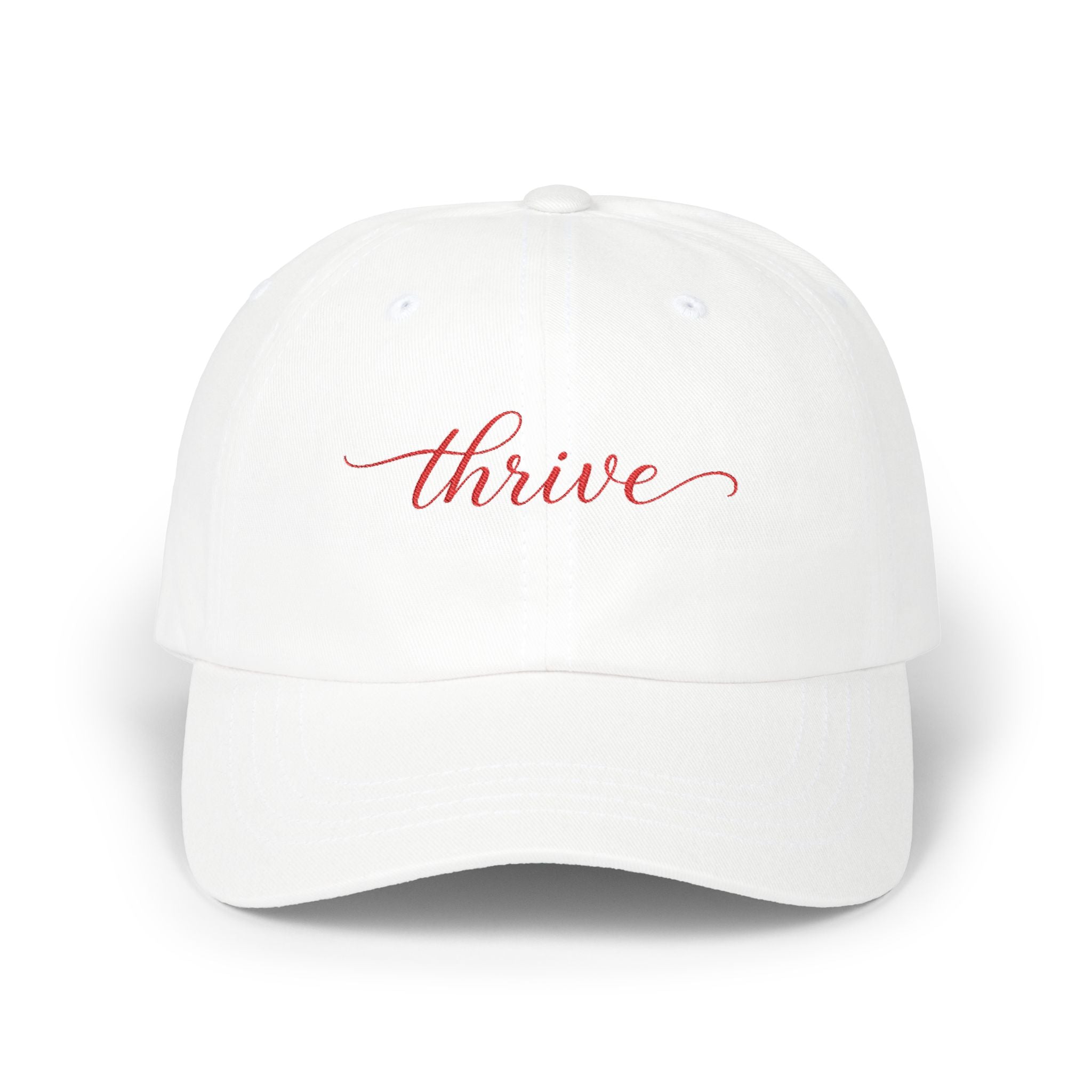 Thrive Embroidered Dad Cap — Inspirational Casual Hat for Women & Men