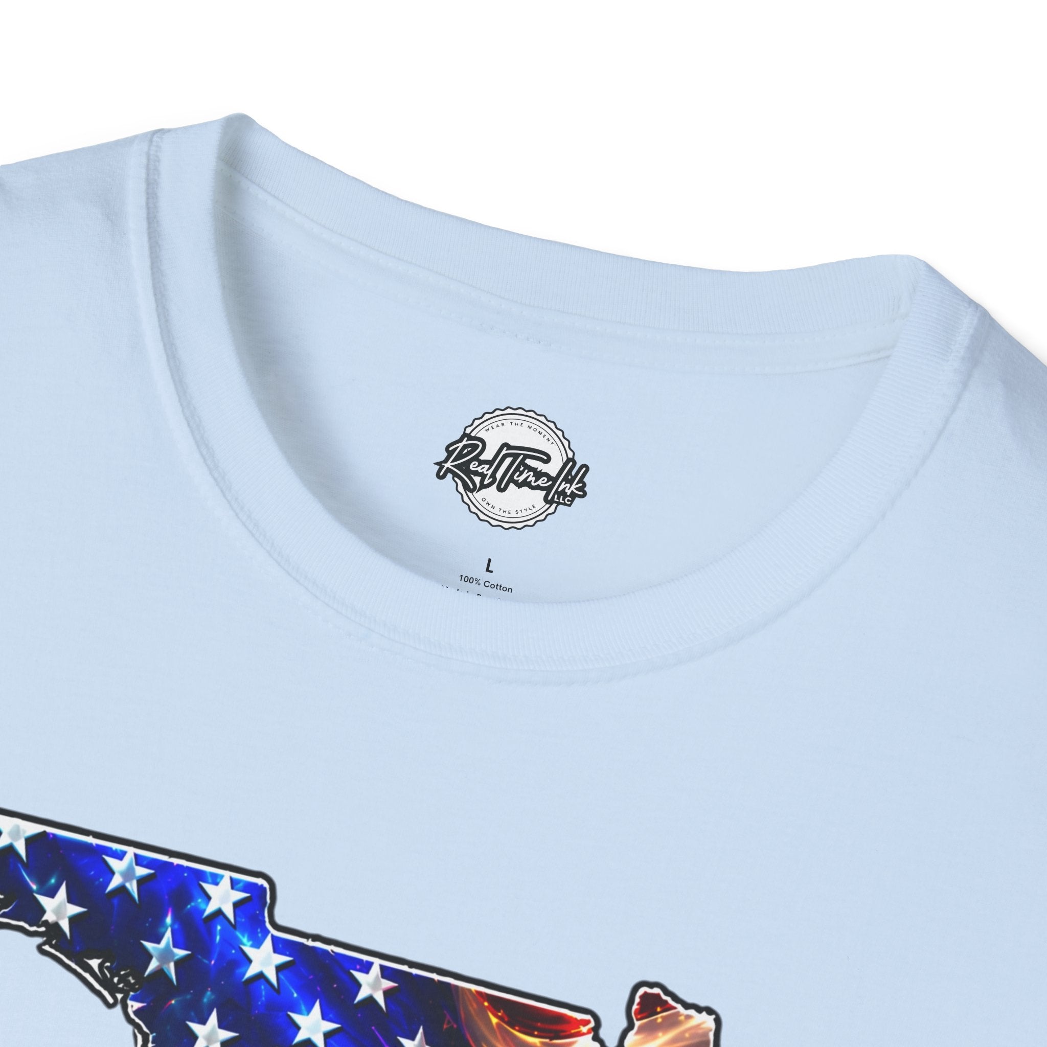 Florida Flag Eagle T-Shirt — American Flag State Outline Tee