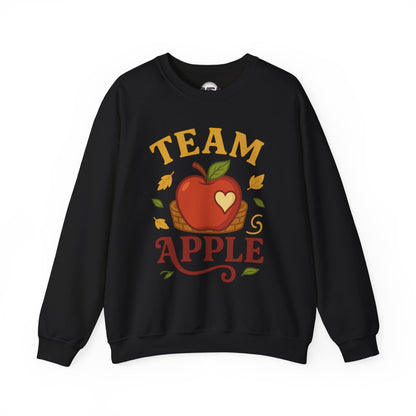 Team Apple Sweatshirt, Cozy Fall Fashion, Perfect for Apple Picking, Cute Gift for Teachers, Unisex Crewneck, Autumn Vibes, Fall Apparel