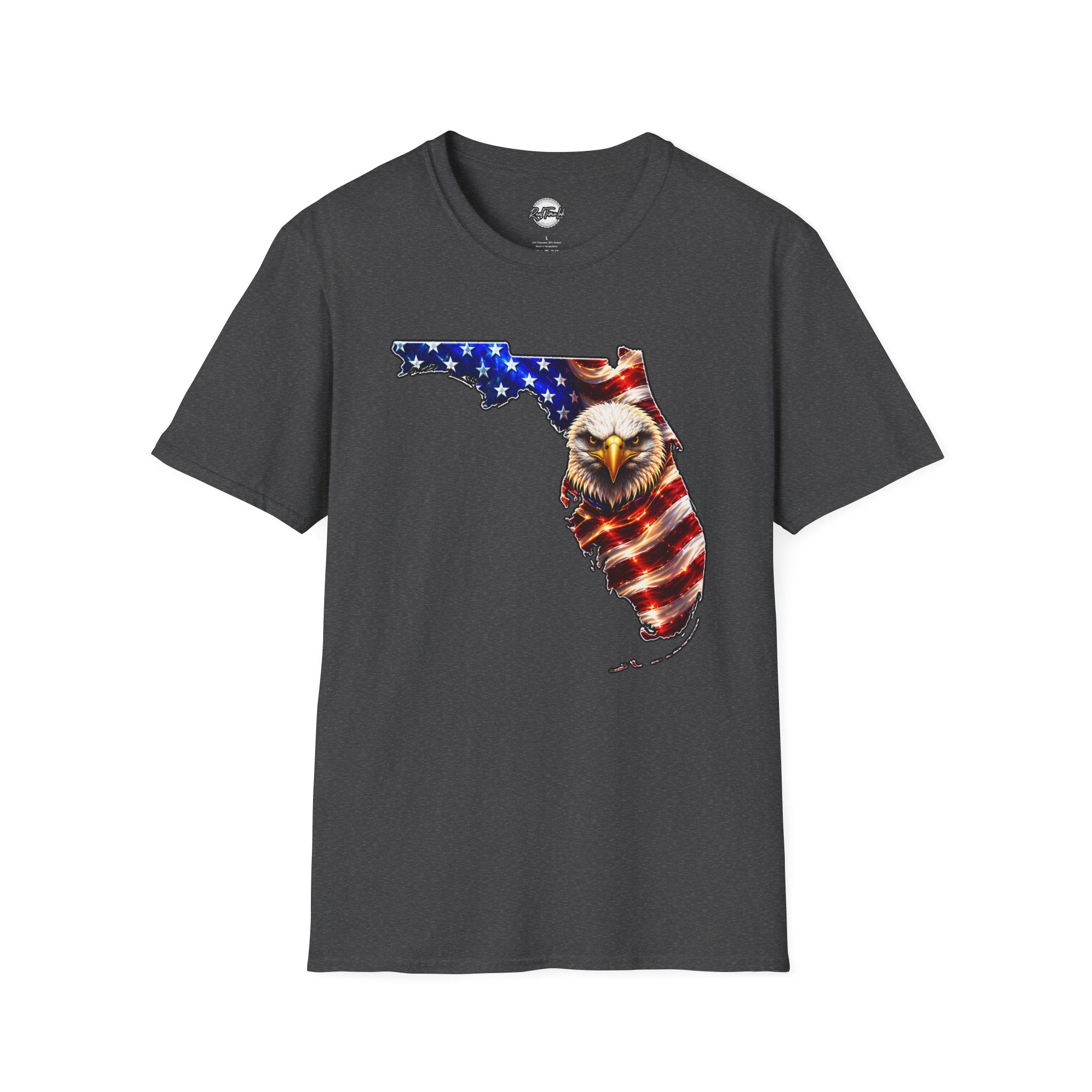 Florida Flag Eagle T-Shirt — American Flag State Outline Tee