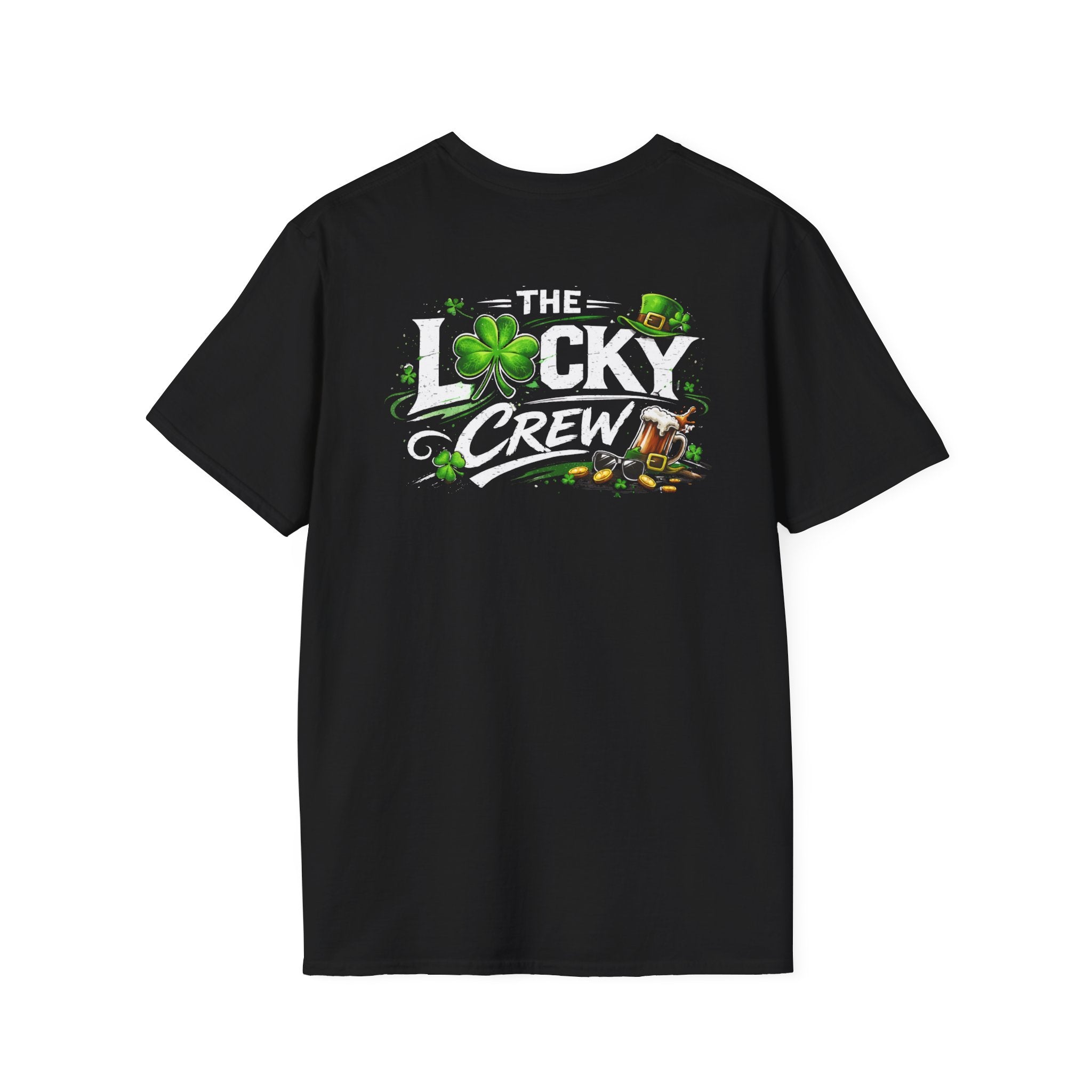 Lucky Crew St. Patrick's Day T-Shirt — Shamrock & Leprechaun Graphic