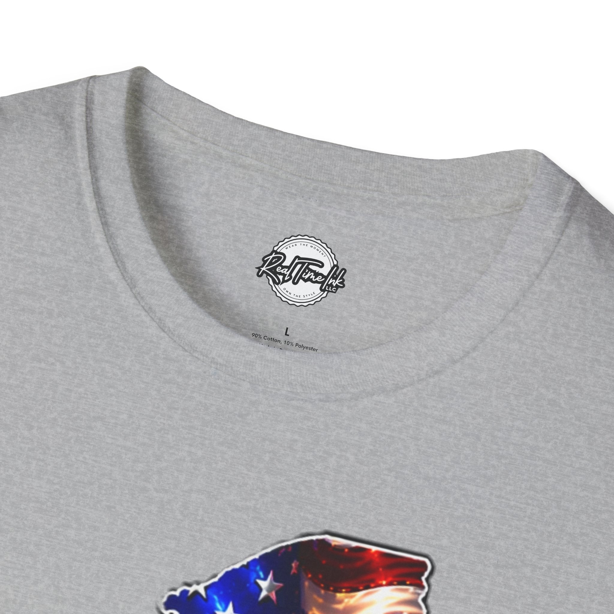 Patriotic New York State T-Shirt - American Flag Eagle Graphic