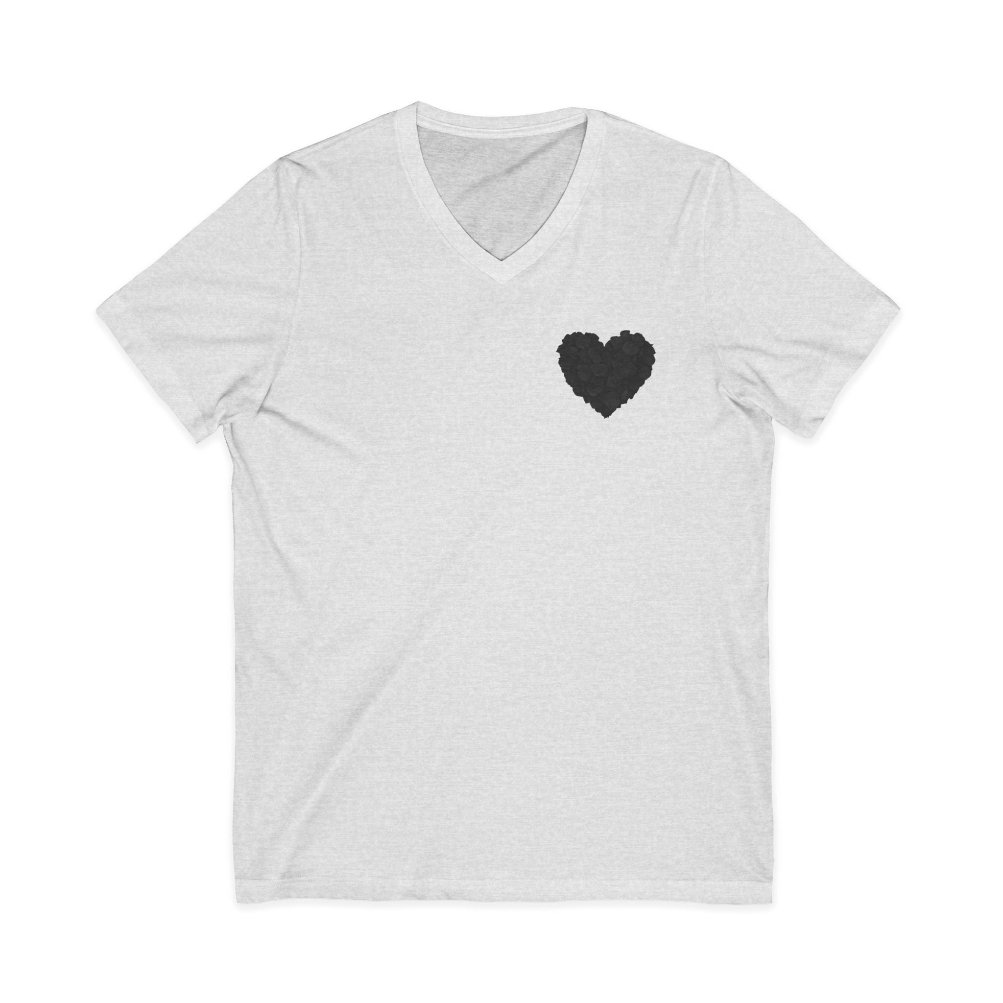 Black Rose Heart T-Shirt | Floral Heart Tee