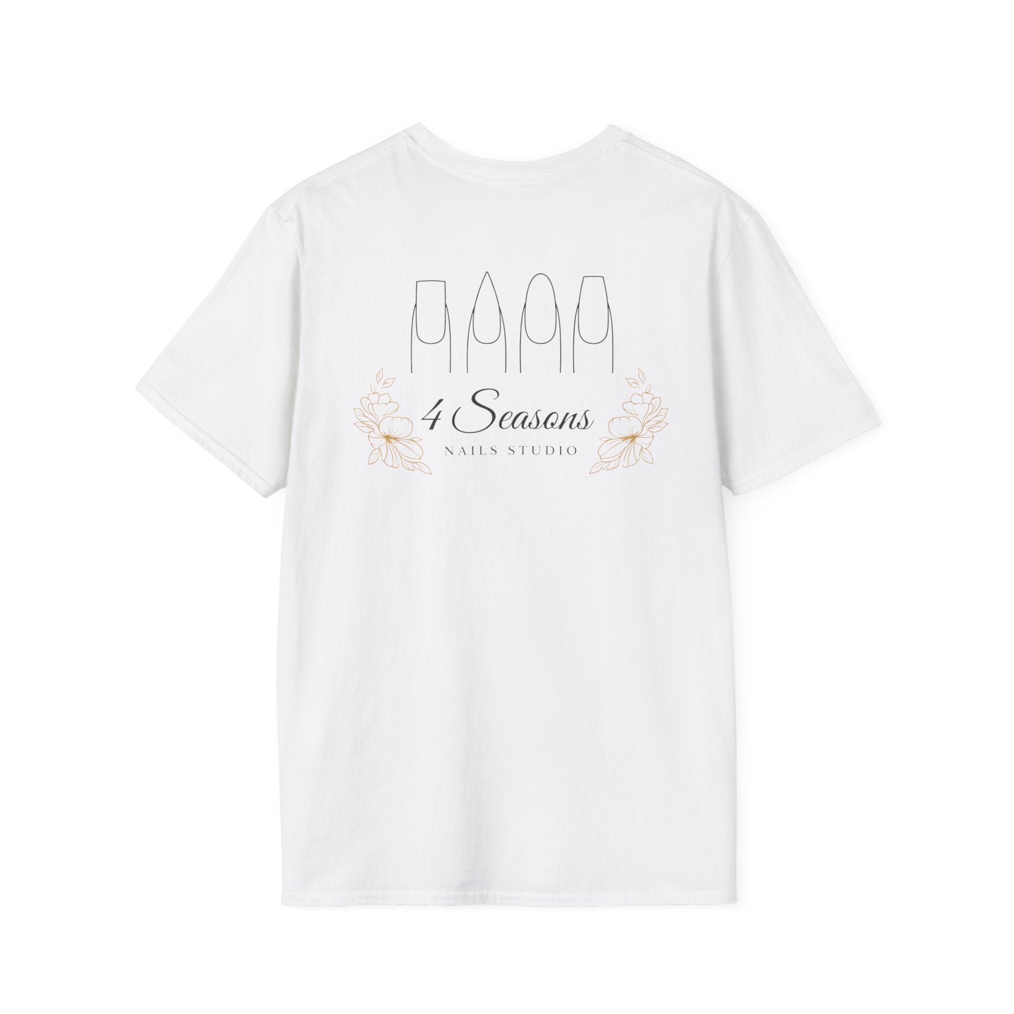 4 Seasons Nail Studio T-Shirt — Minimal Nail Salon Graphic Tee