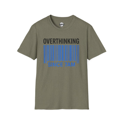 Unisex Overthinking T-Shirt, Humorous Tee, Perfect Gift for Mental Health Awareness, Casual Wear, Funny Graphic Shirt