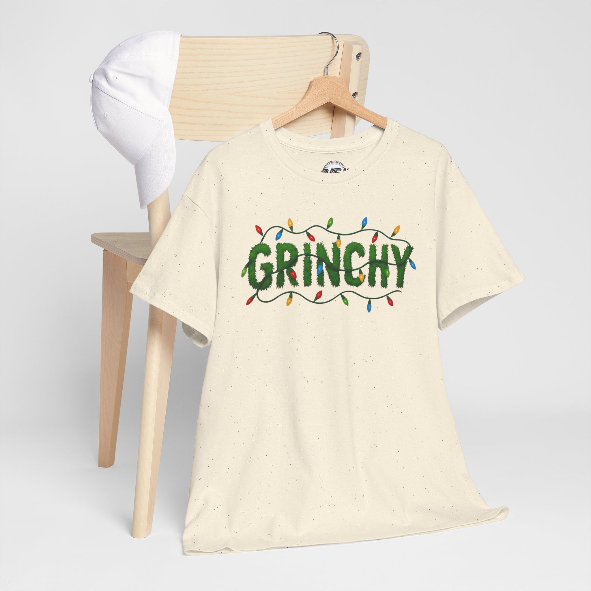 Grinchy Christmas Tee — Festive Lights Holiday Shirt