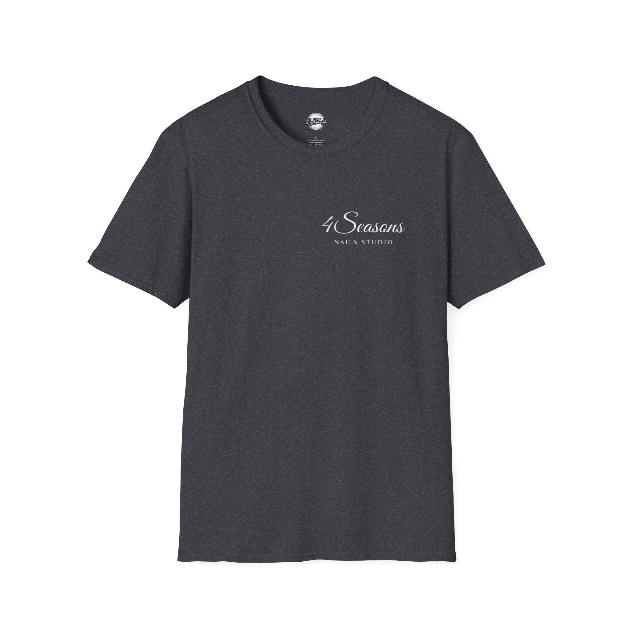 4 Seasons Nails Studio T-Shirt — Nail Tech Logo Tee (Front & Back)