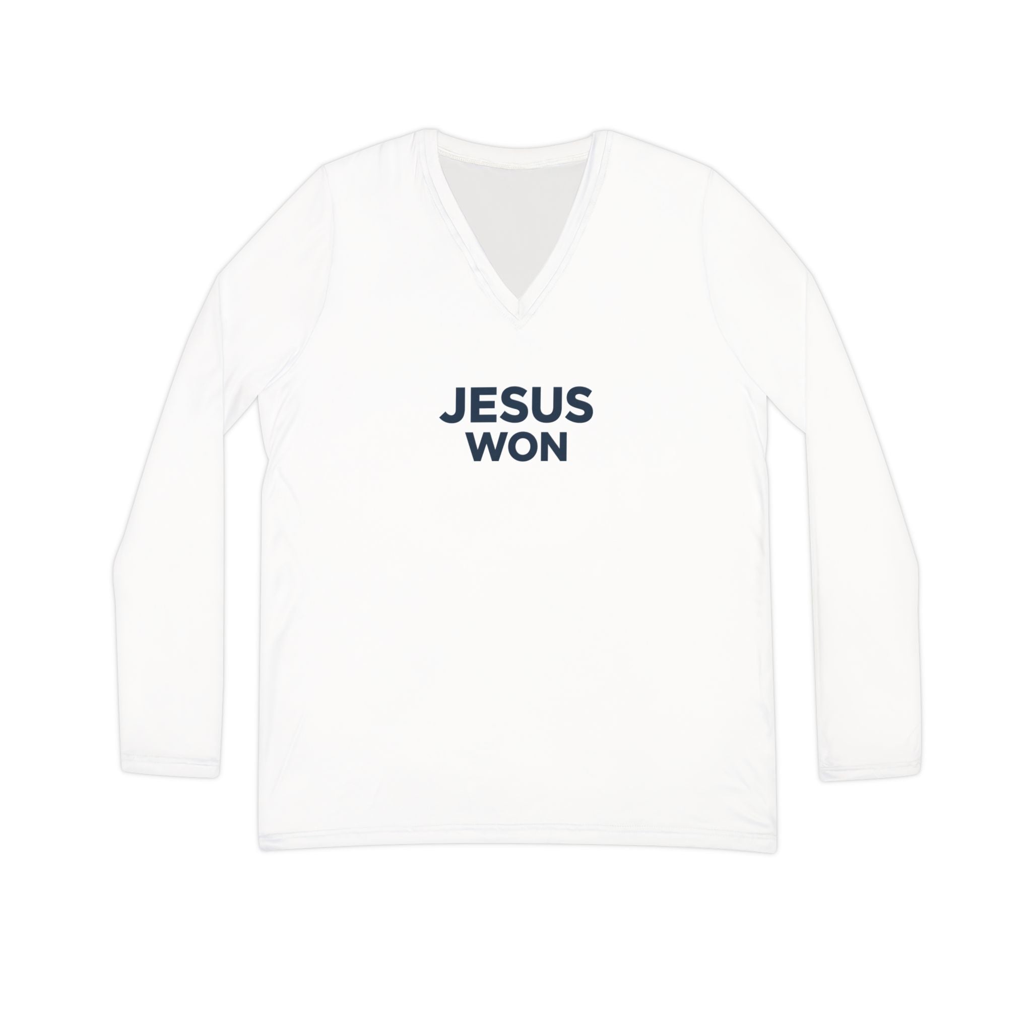 Jesus Won Women's V-Neck Long Sleeve Shirt