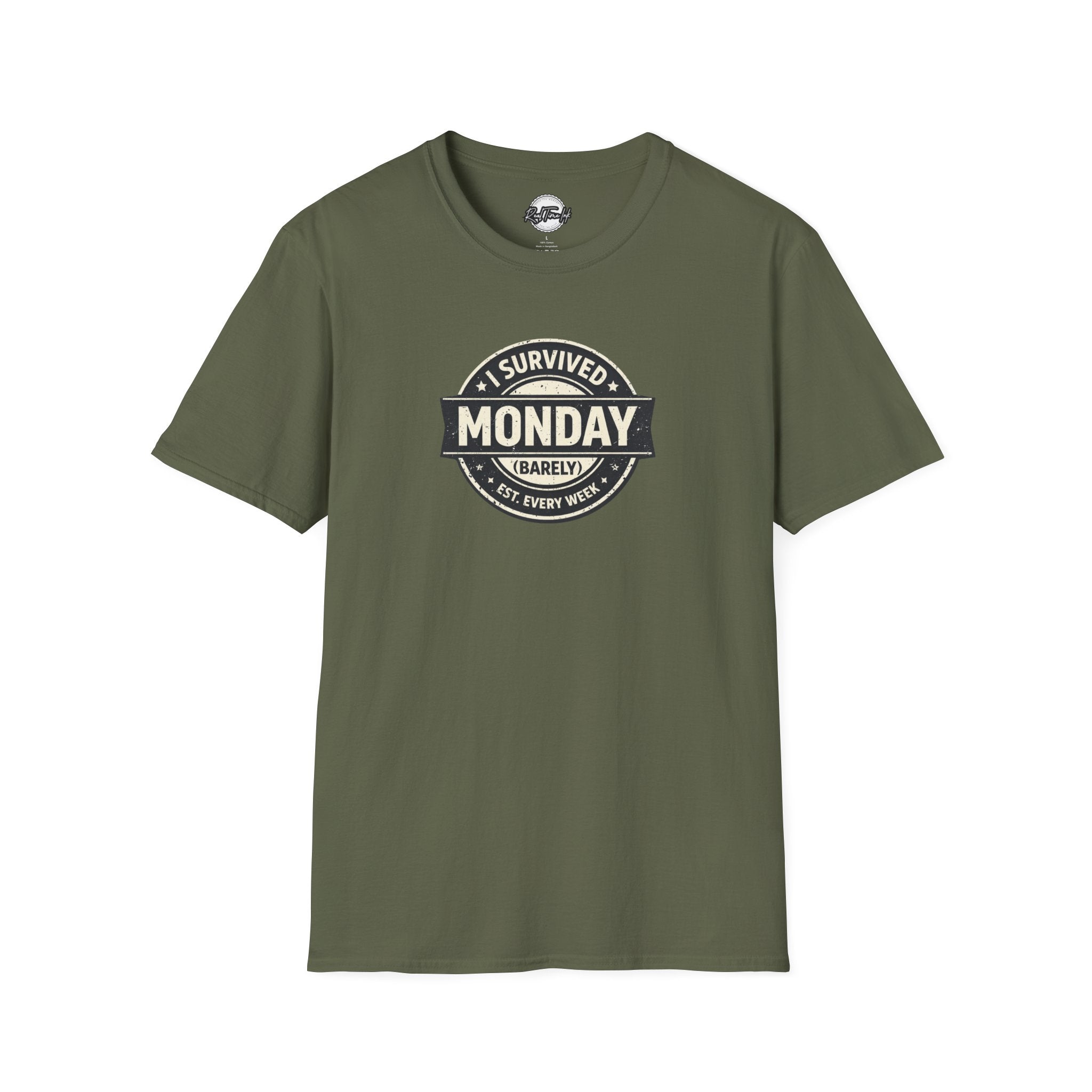 I Survived Monday T-Shirt — Funny Workweek Graphic Tee
