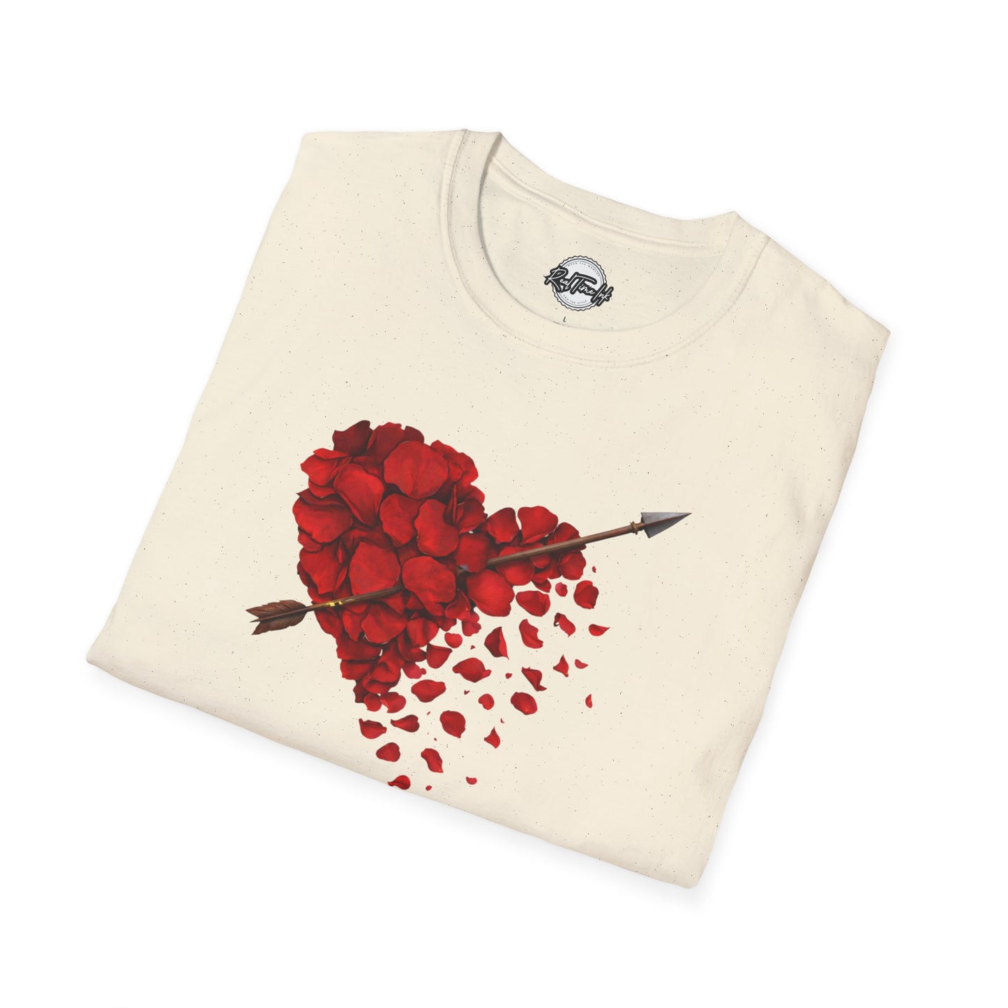 Rose Petal Heart T-Shirt — Arrow-Pierced Romantic Valentine Tee