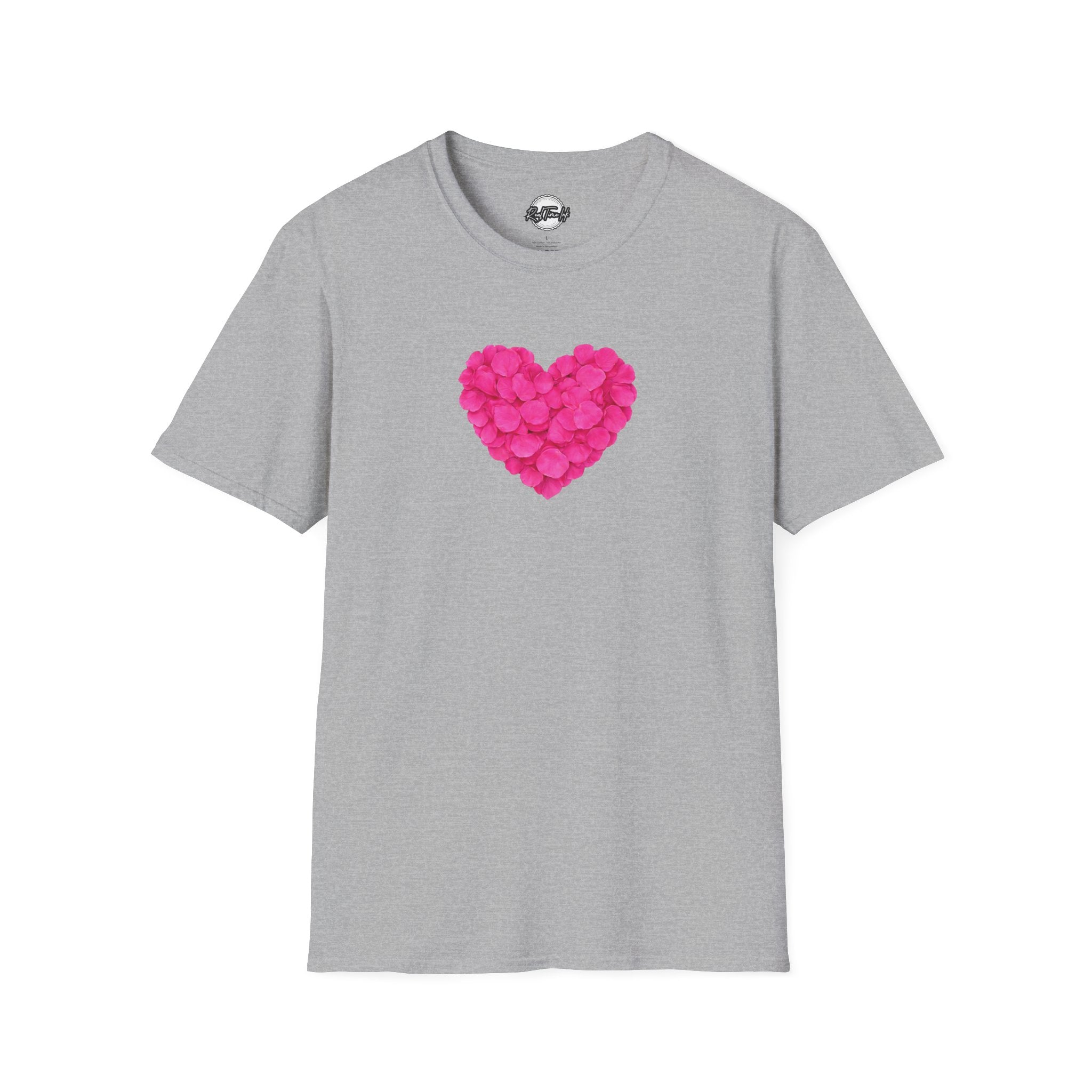 Valentine’s Pink Petal Heart T-Shirt