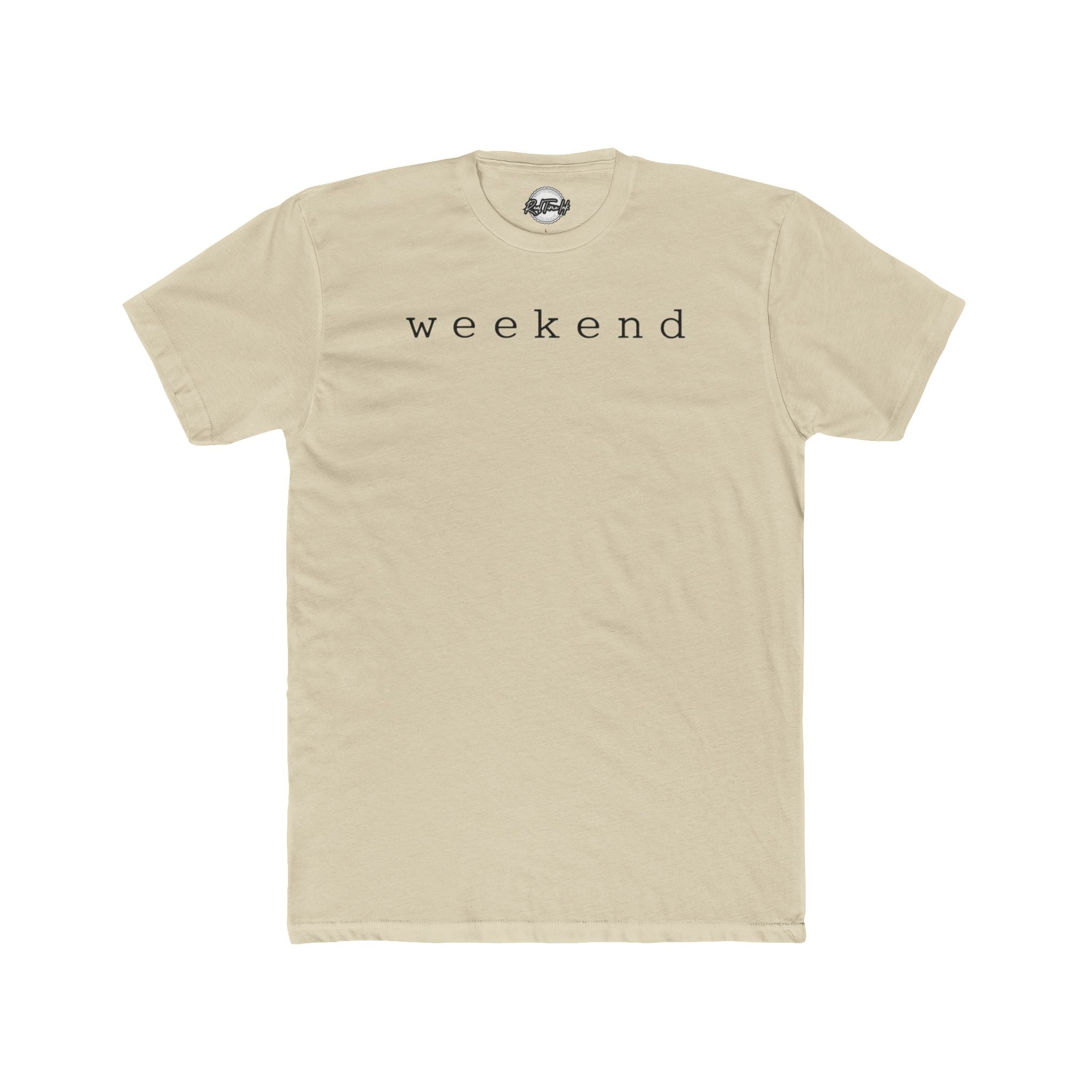 Weekend Minimalist T‑Shirt — 'weekend' Chest Text Cotton Tee