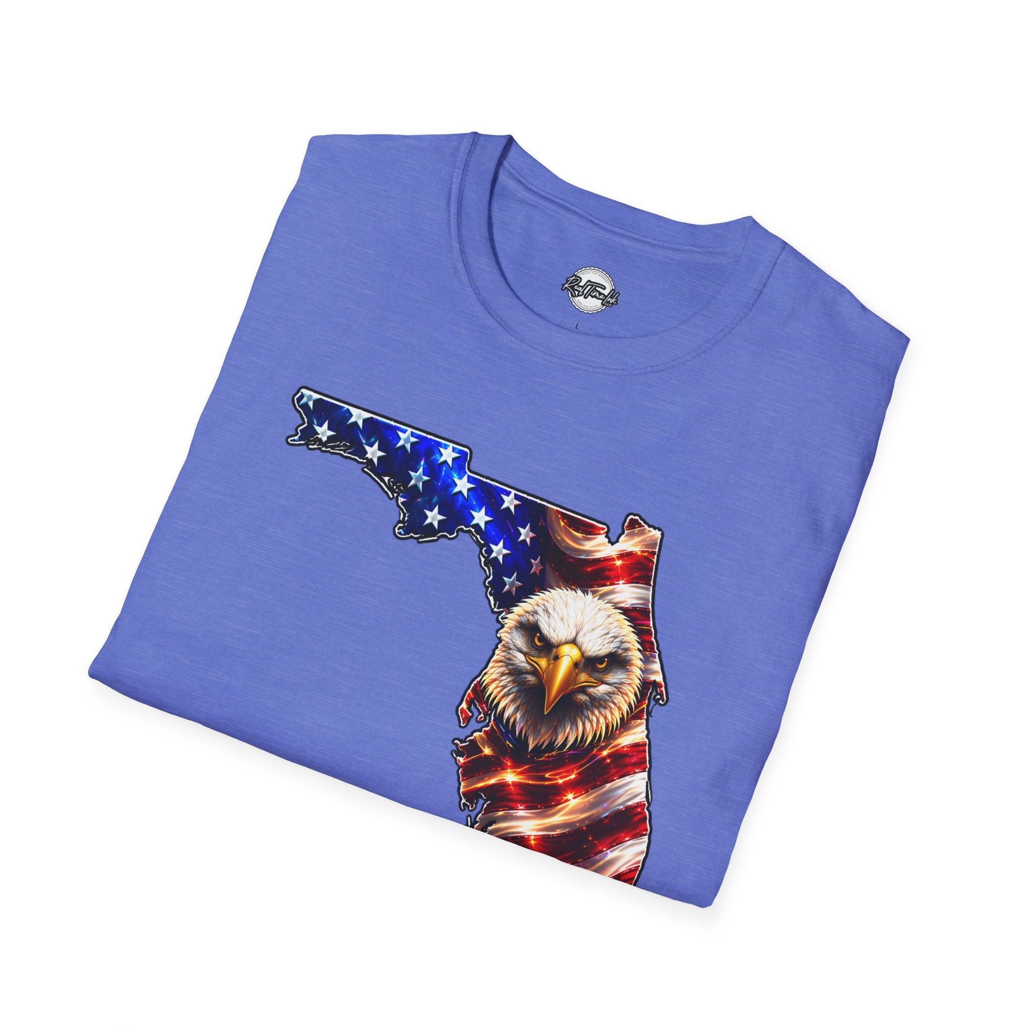 Florida Flag Eagle T-Shirt — American Flag State Outline Tee