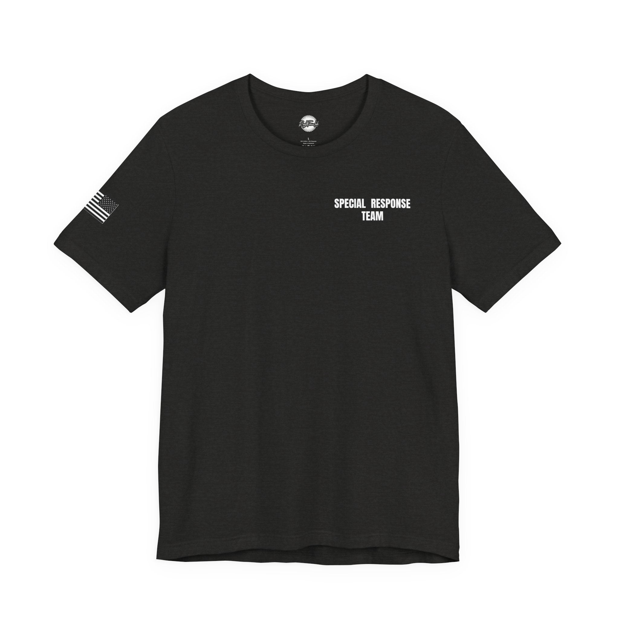 Police SRT Level 1 Tactical Tee — Back Shield Emblem Short Sleeve Shirt