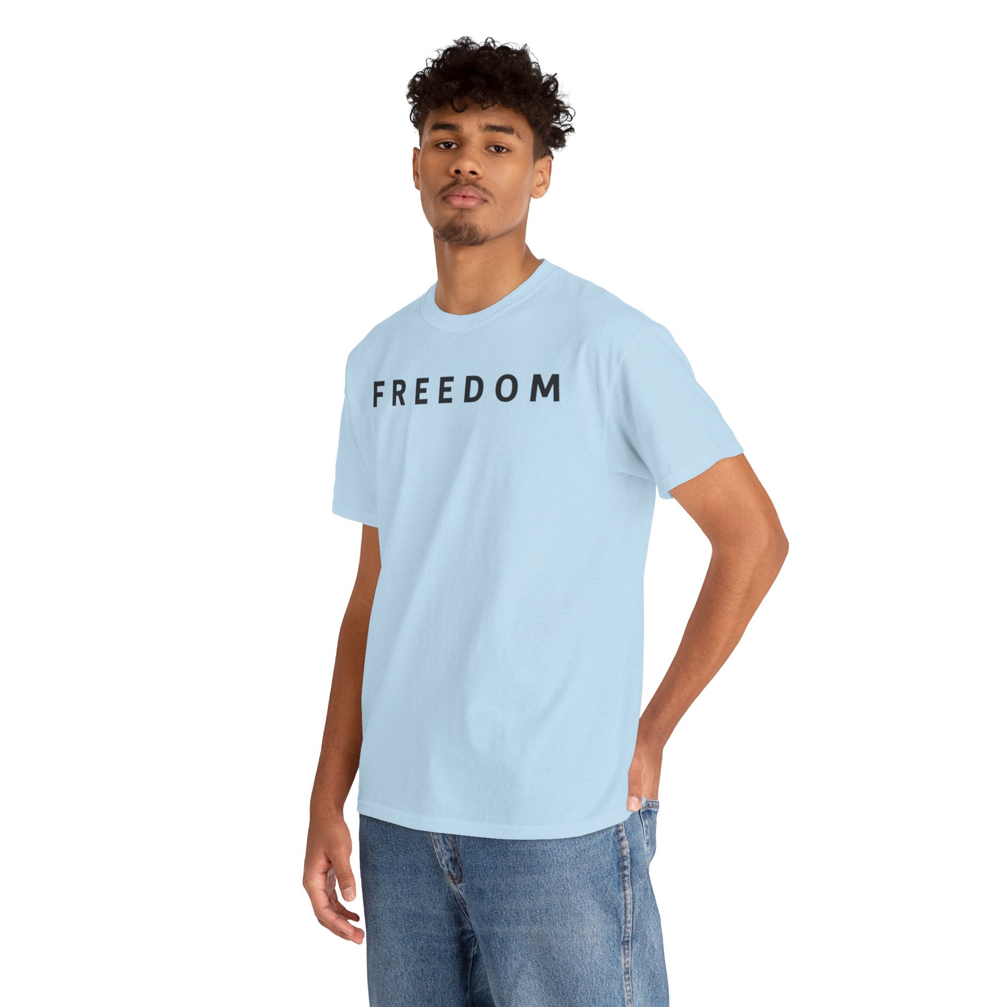 Freedom Gal 5:13 Unisex Heavy Cotton Tee, Casual Graphic T-Shirt, Comfortable Everyday Wear, Inspirational Gift, Freedom Clothing