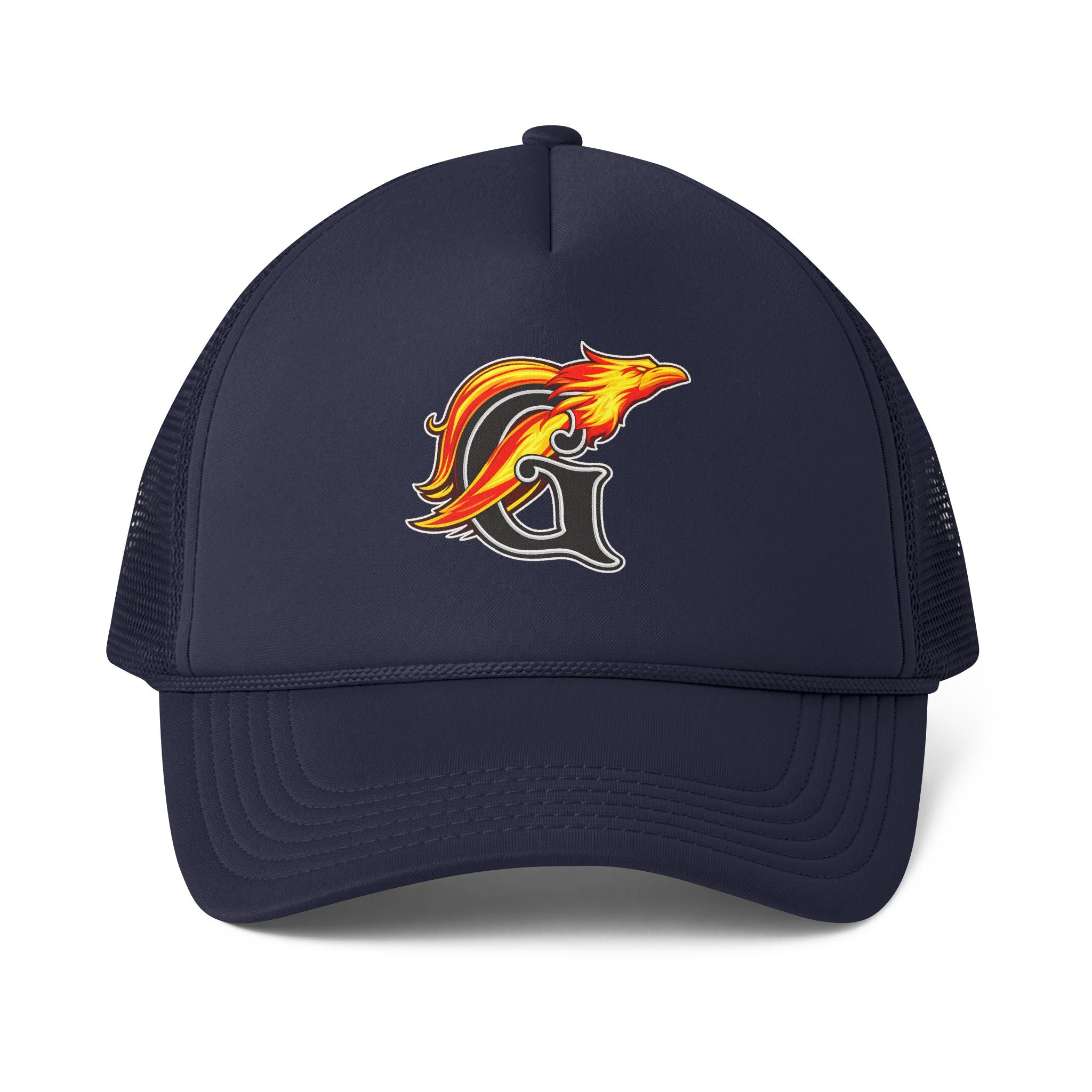 GALVINELL’S Trucker Cap – Embroidered Retro Sea Logo Foam Mesh Hat
