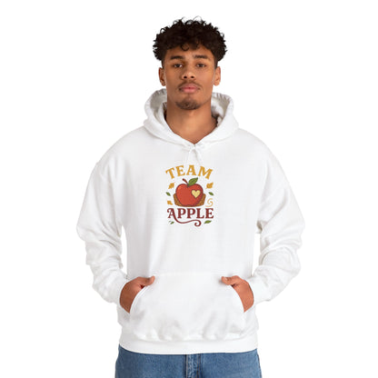 Team Apple Hoodie, Cozy Unisex Hooded Sweatshirt, Fall Fashion Sweatshirt, Perfect Gift for Teachers, Fruit Lover's Apparel