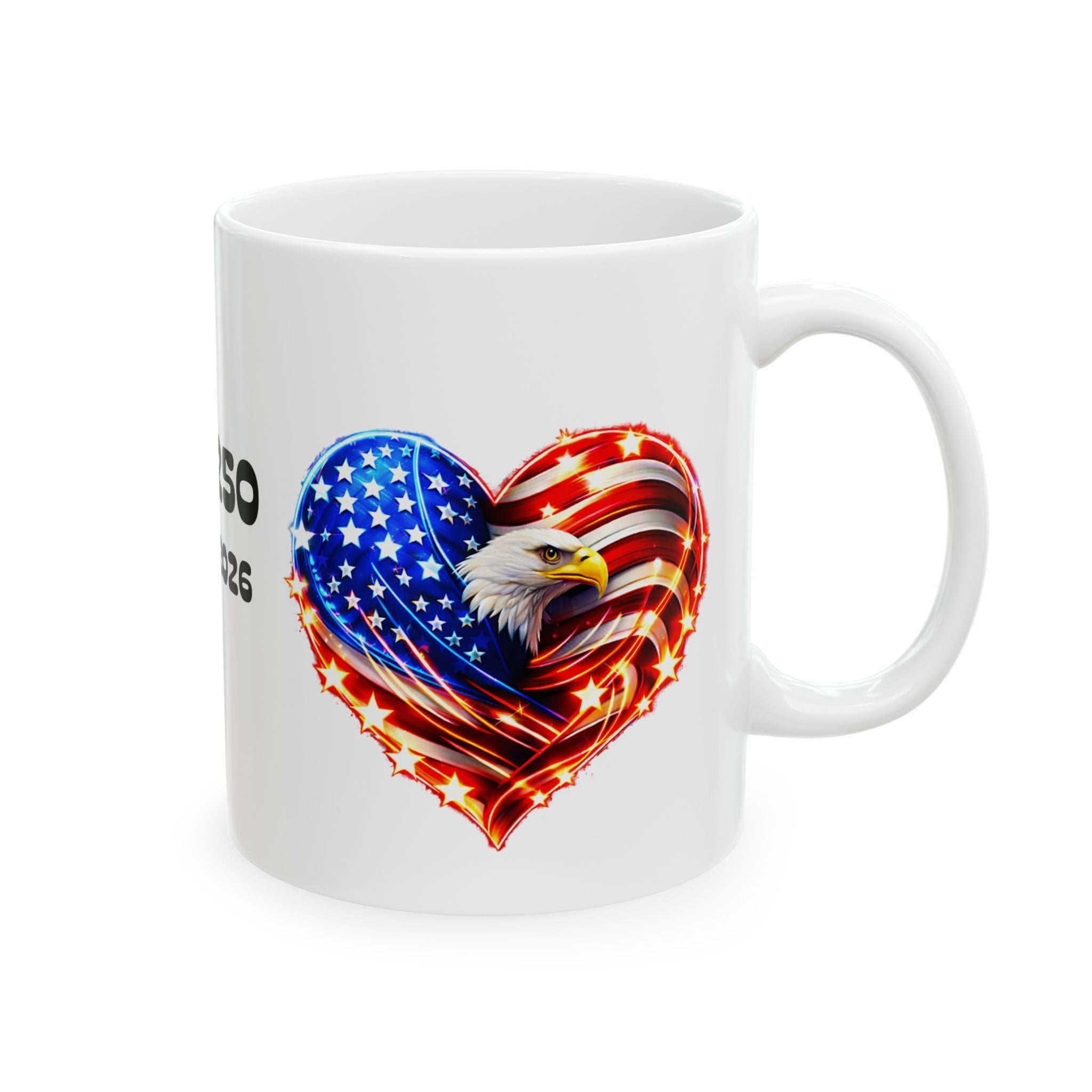 USA 250 Commemorative Ceramic Mug (1776–2026) — Patriotic 11oz & 15oz Coffee Cup