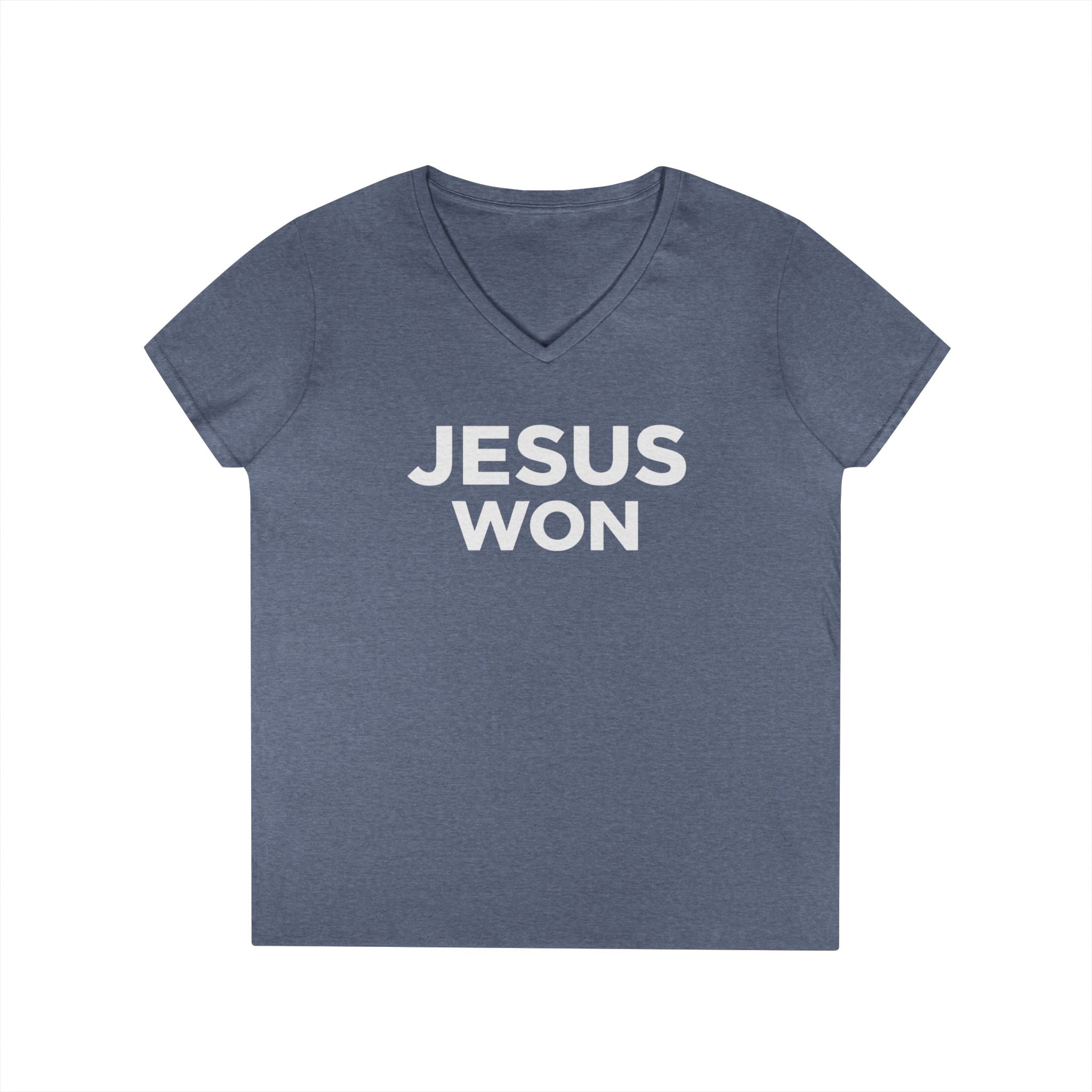Jesus Won womens V-Neck Tee