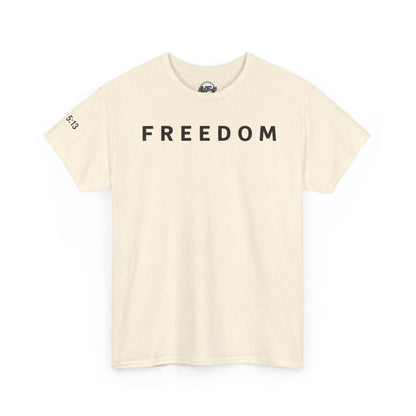 Freedom Gal 5:13 Unisex Heavy Cotton Tee, Casual Graphic T-Shirt, Comfortable Everyday Wear, Inspirational Gift, Freedom Clothing