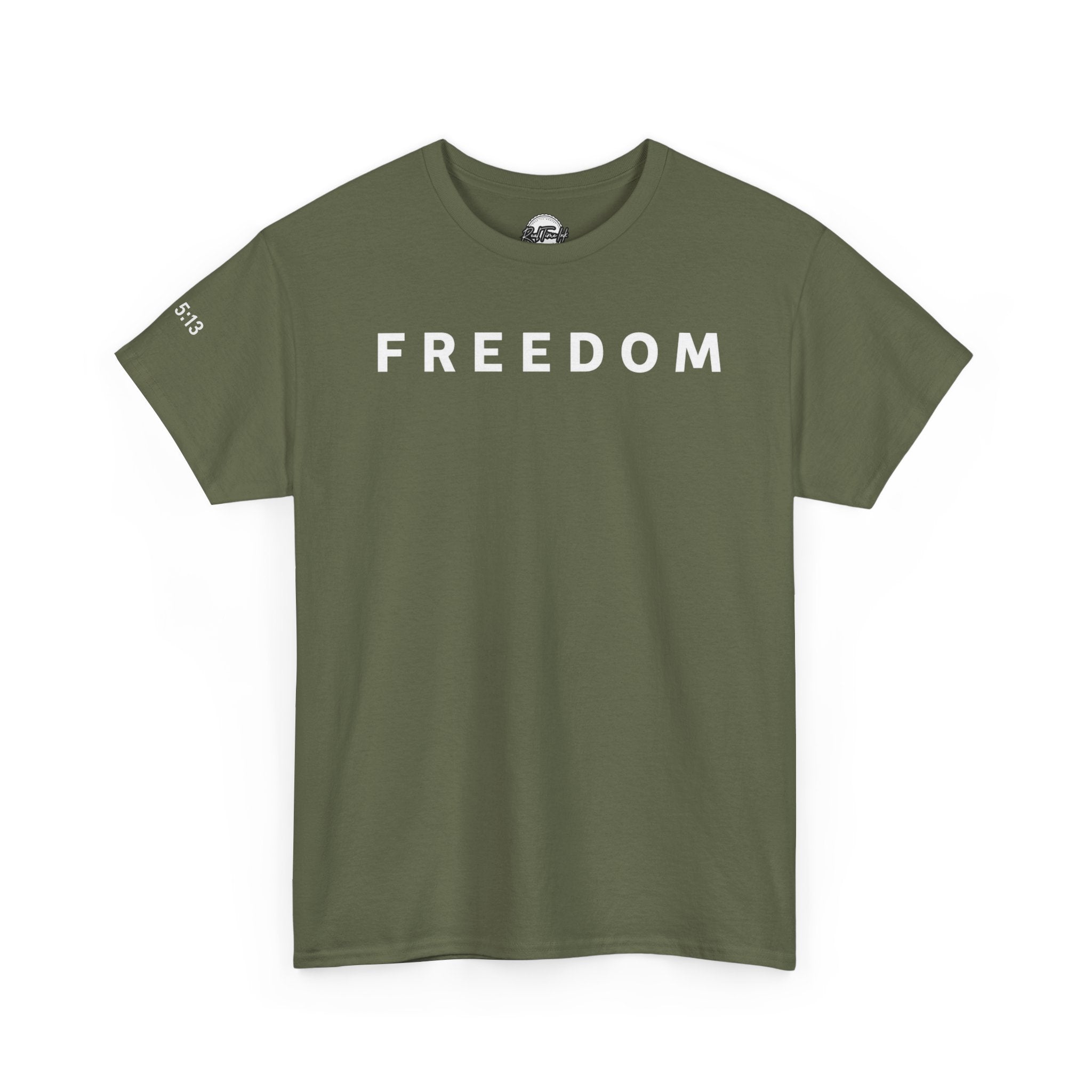 Copy of Freedom Gal 5:13 Unisex Heavy Cotton Tee, Casual Graphic T-Shirt, Comfortable Everyday Wear, Inspirational Gift, Freedom Clothing