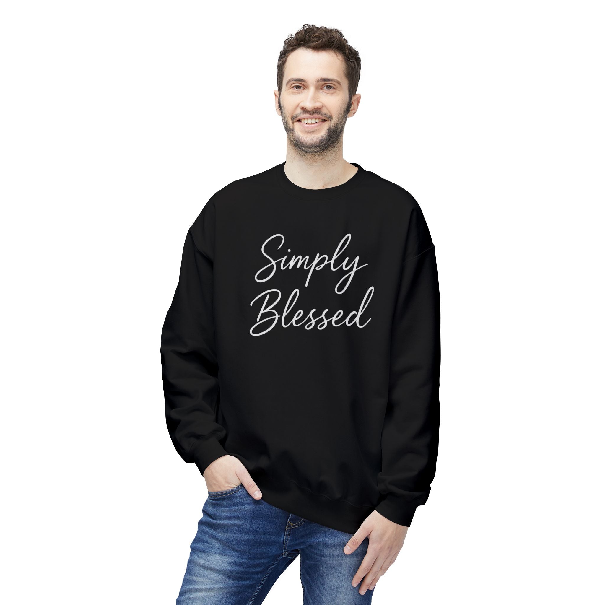 Simply Blessed Unisex Midweight Fleece Crewneck Sweatshirt