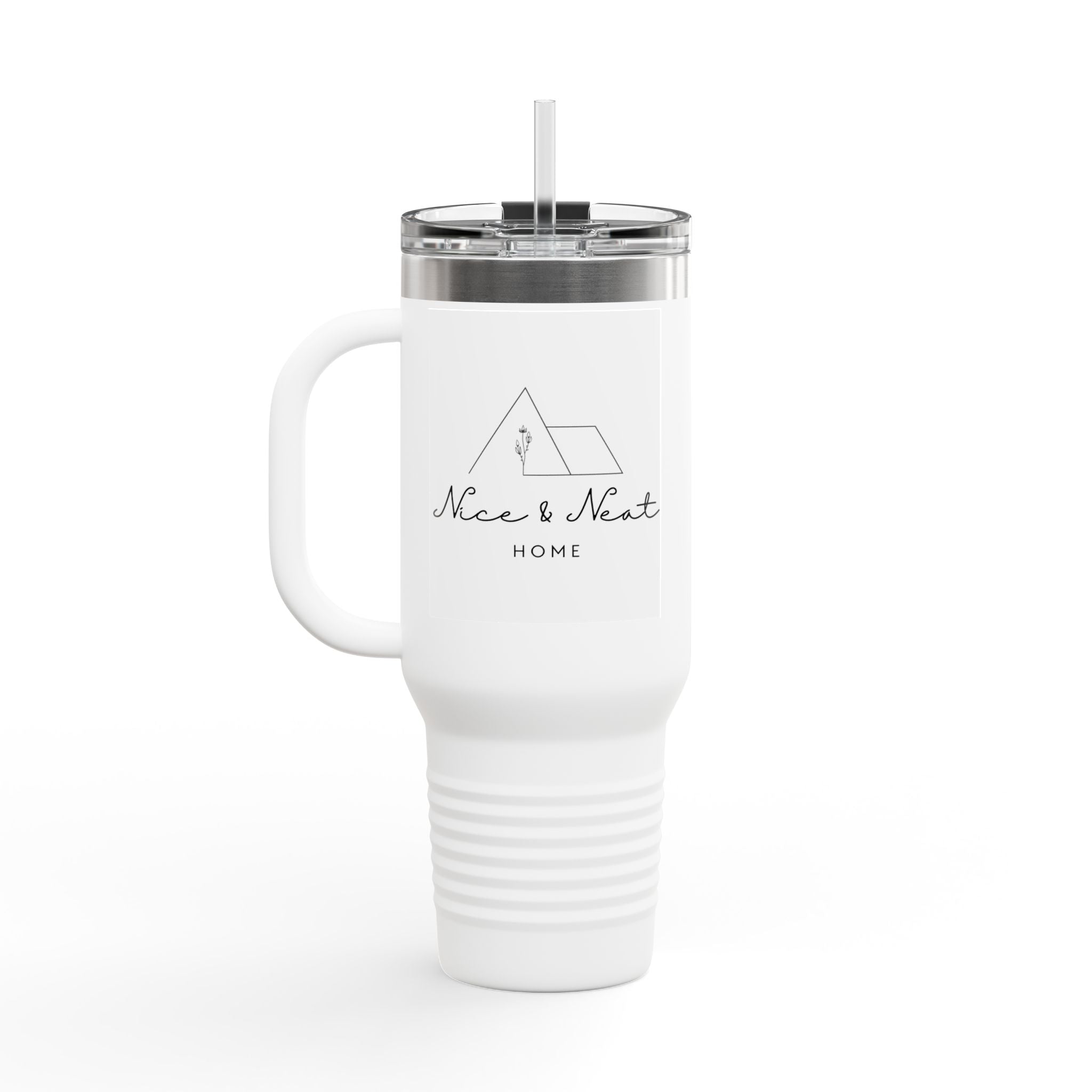 40oz Insulated Travel Mug — Minimal 'Nice & Neat Home' Logo Tumbler